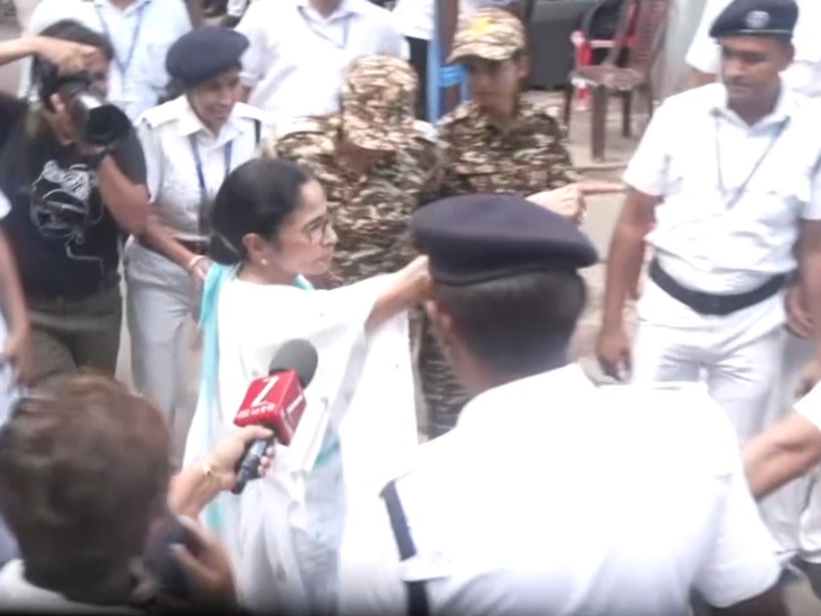 West Bengal CM Mamata Banerjee at Sakhawat Memorial counting hall (Photo/ANI)
