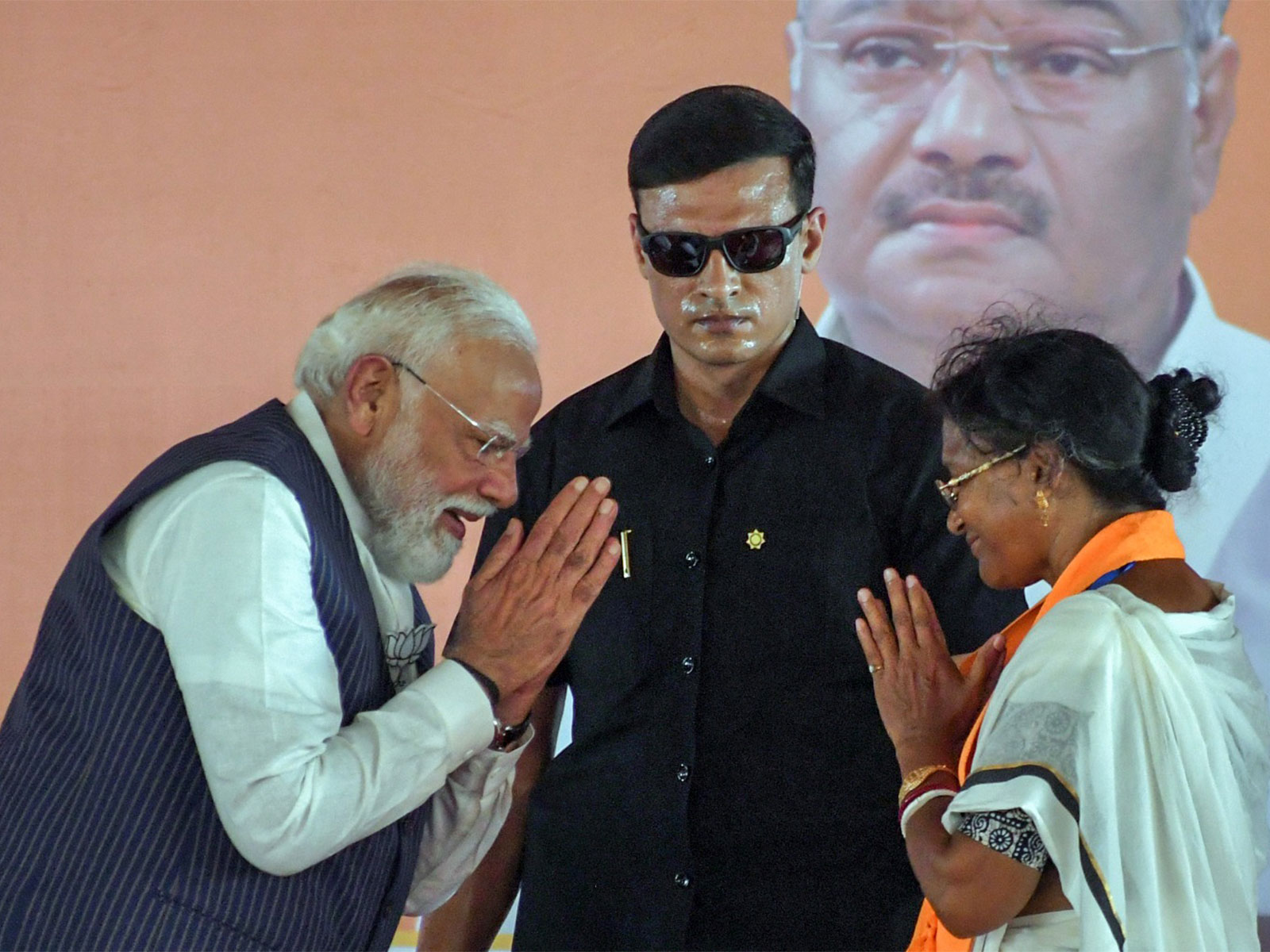 RG Kar victim's mother, BJP candidate Ratna Debnath with Prime Minister Narendra Modi. (Photo/ANI)