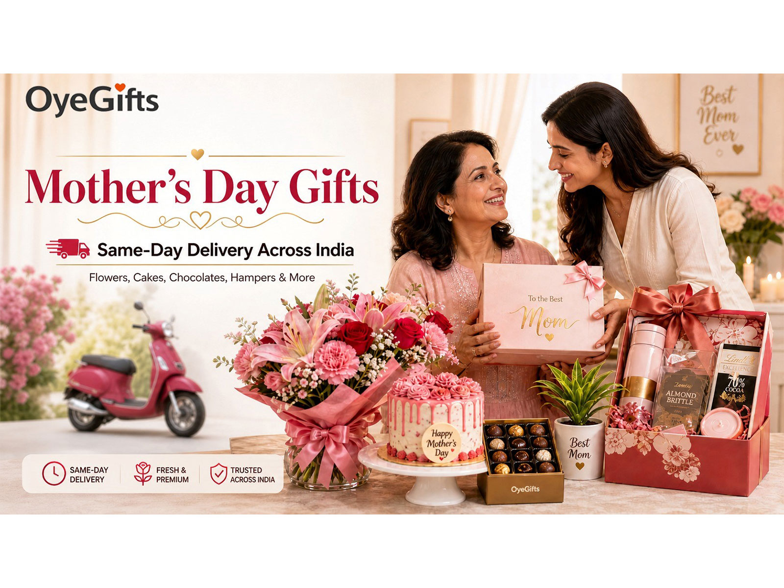 India's Most Popular Online Gifting Platform Offers Unique Mother's Day Gifts, Same Day Delivery, And Special Surprises To Celebrate Every Mom's Love Perfectly