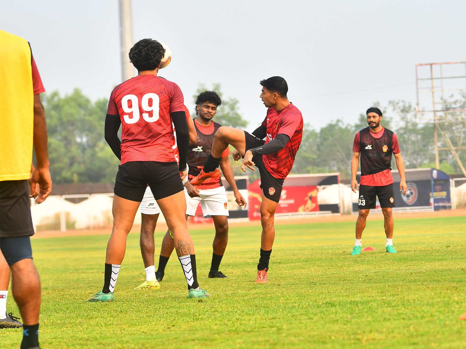 Gokulam Kerala FC during training. (Photo: IFL)