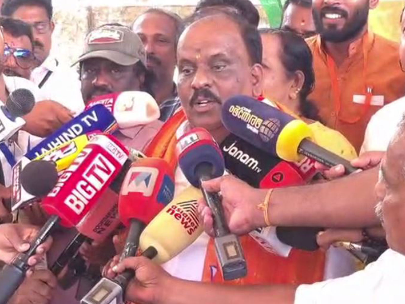 BB Gopakumar, BJP's winning candidate from the Chathannoor Assembly (Photo/ANI)