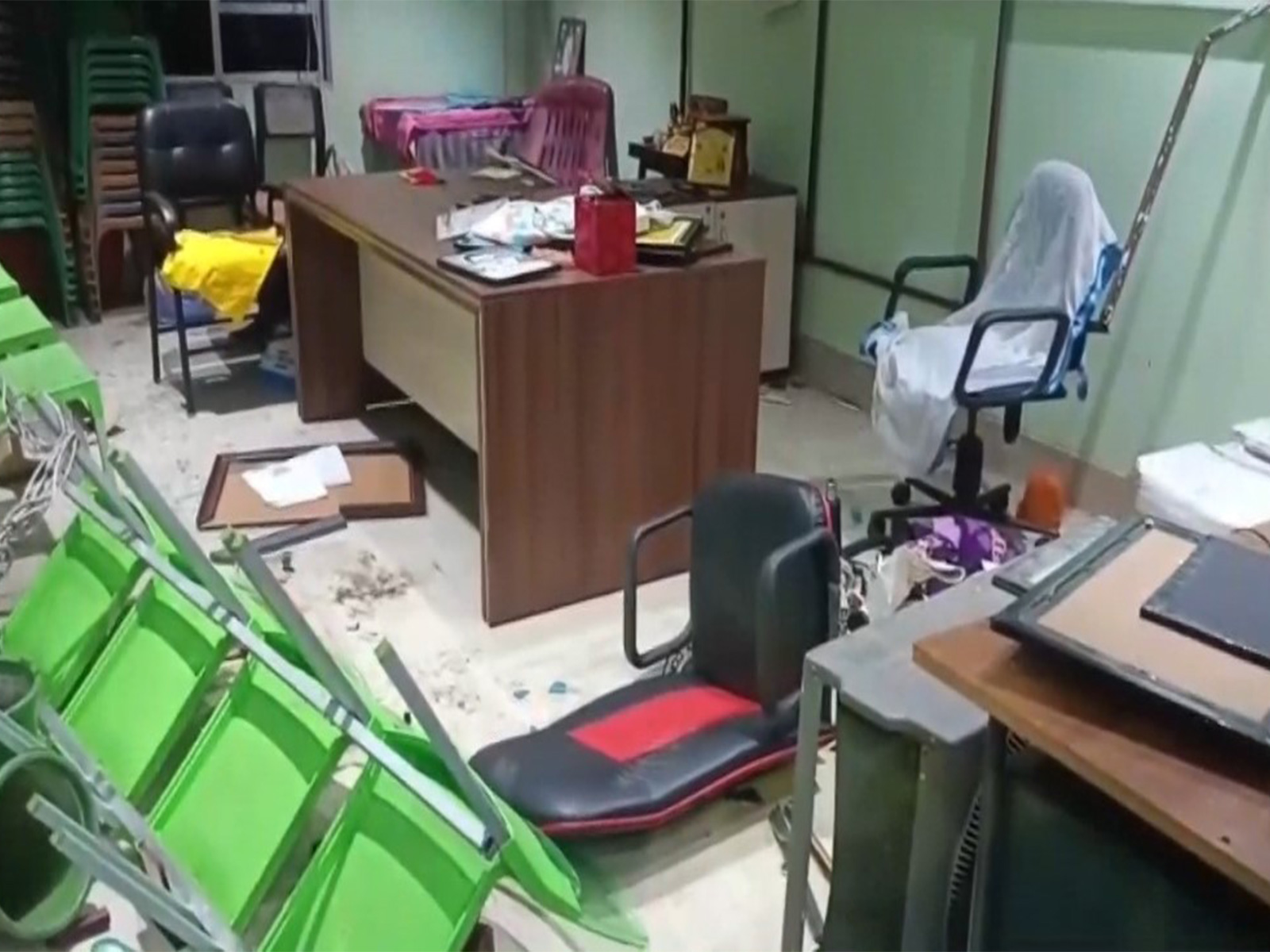 Visuals from the TMC office in Asansol (Photo/ANI)