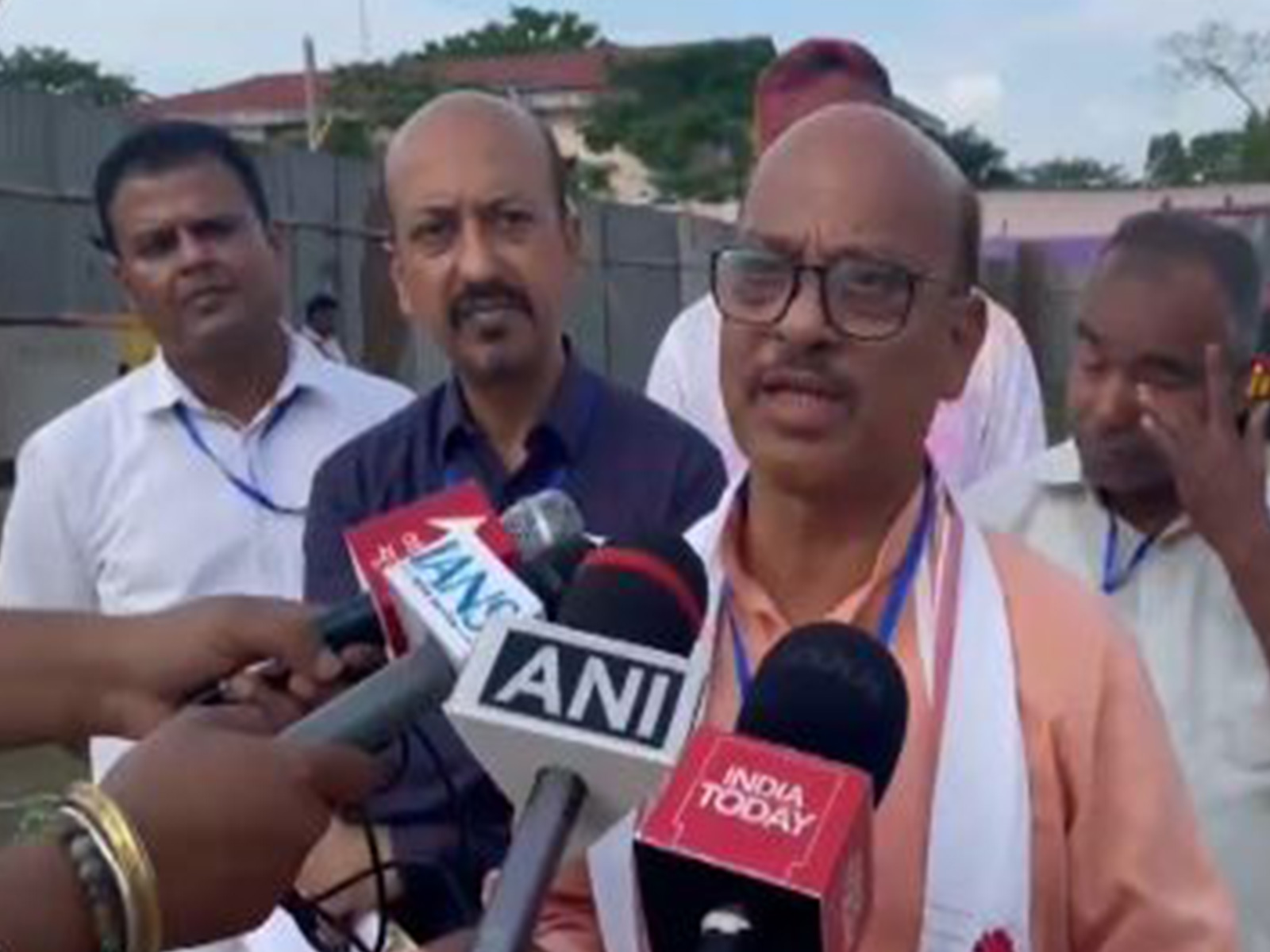 BJP winning candidate Hitendra Nath Goswami (Photo/ANI)