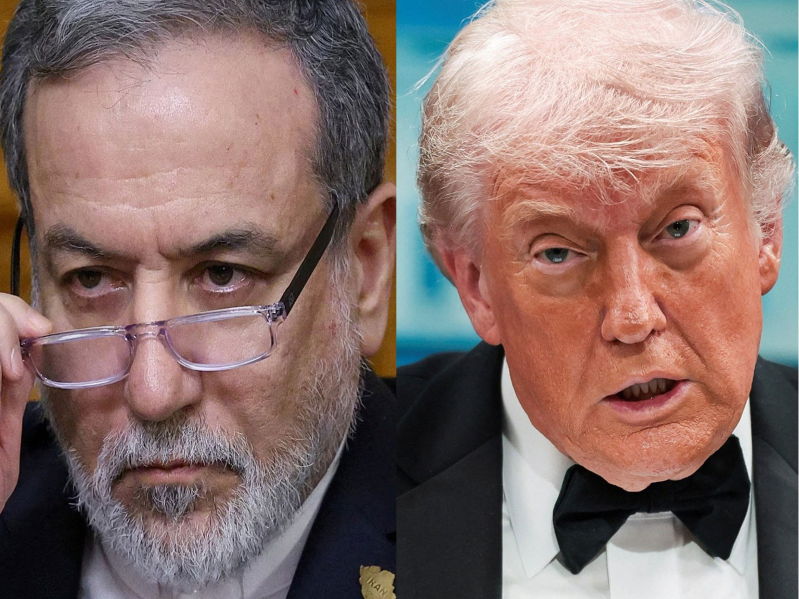 Iran's Foreign Minister Seyed Abbas Araghchi and US President Trump (Photo/Reuters)
