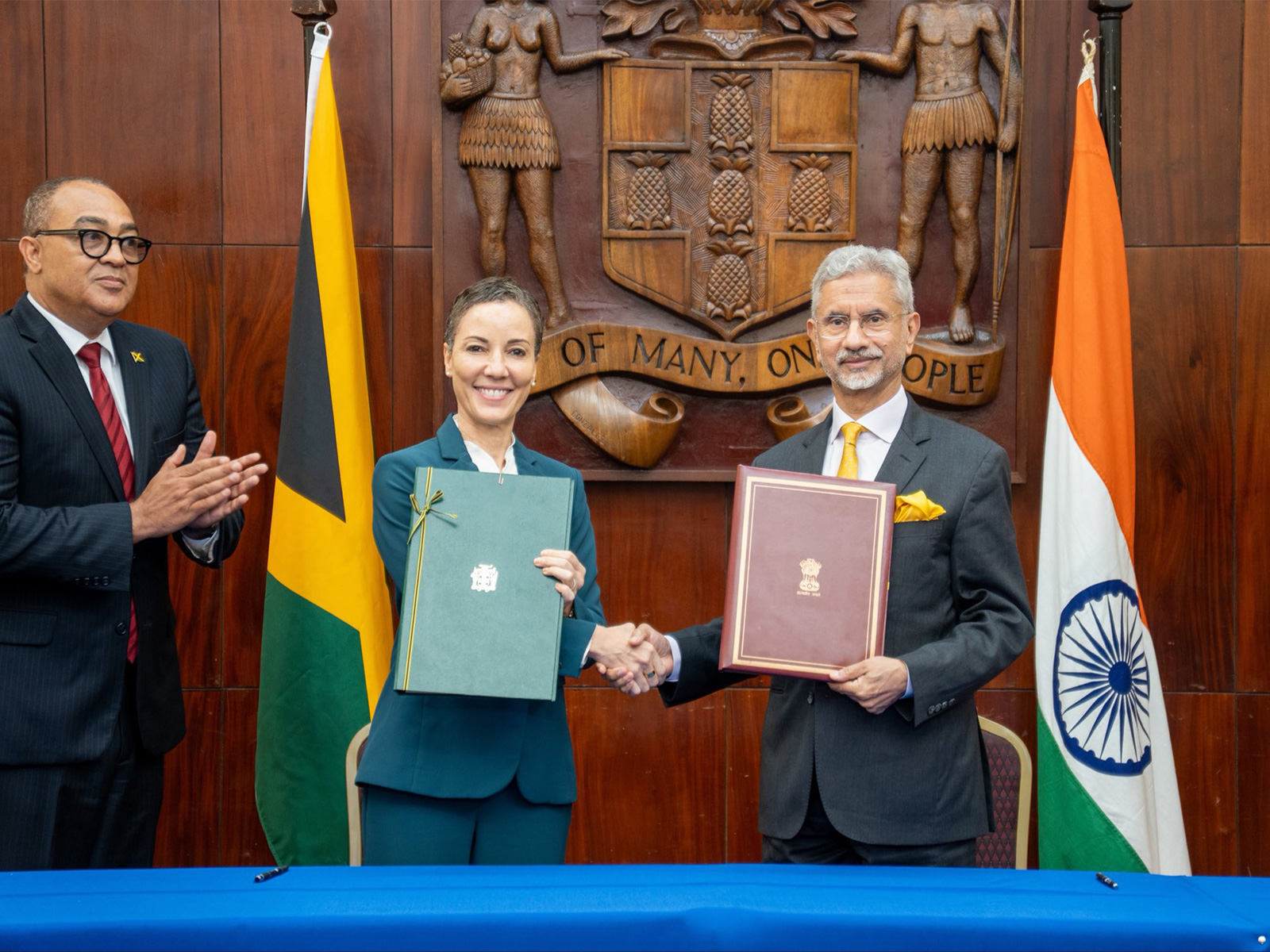 External Affairs Minister Jaishankar and Jamaican Foreign Minister Kamina Johnson Smith (Photo/X/@DrSJaishankar)