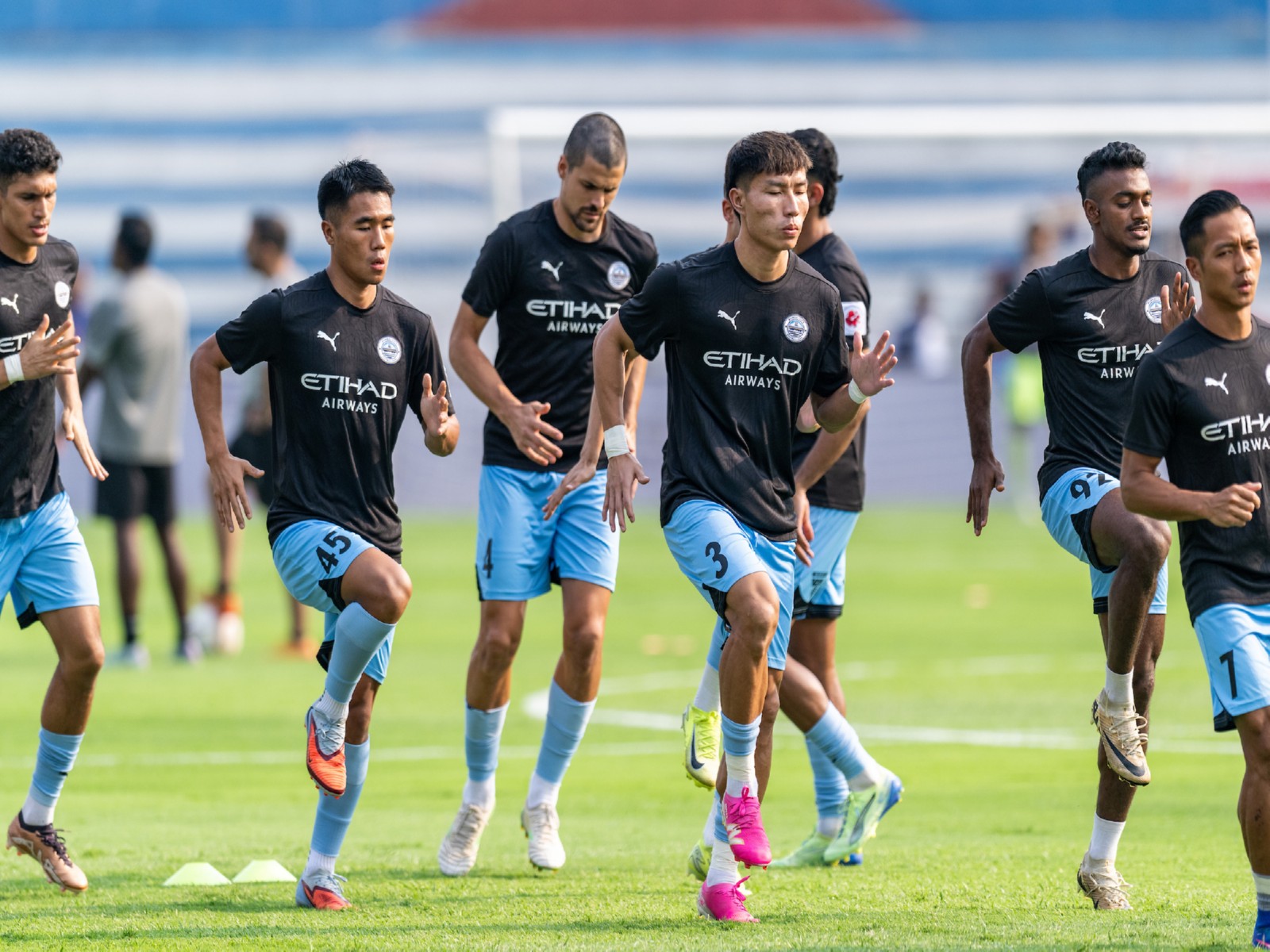 Mumbai City players training (Photo: AIFF Media)