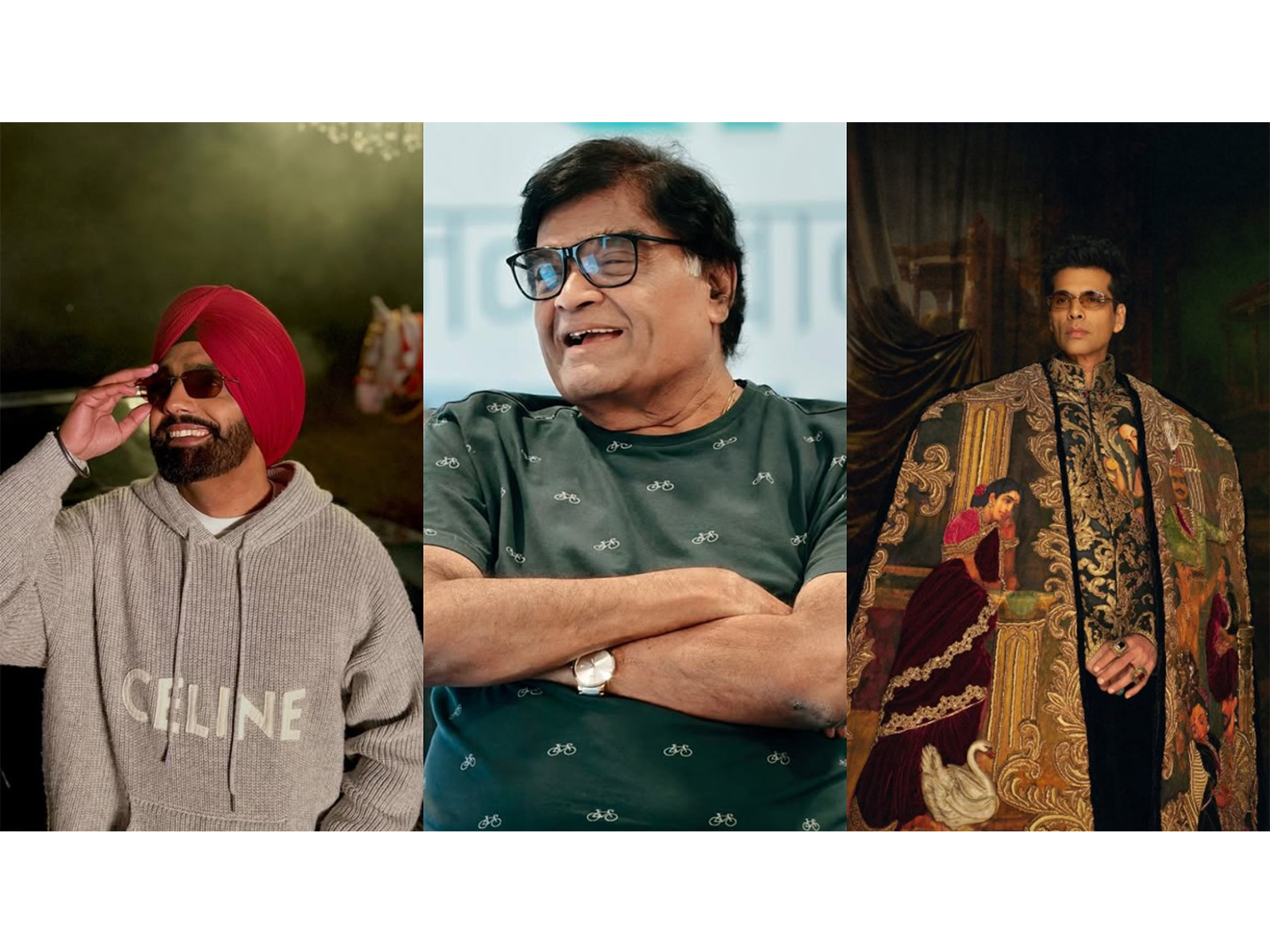 Ammy Virk, Ashok Saraf, Karan Johar (Photos/instagram handles)