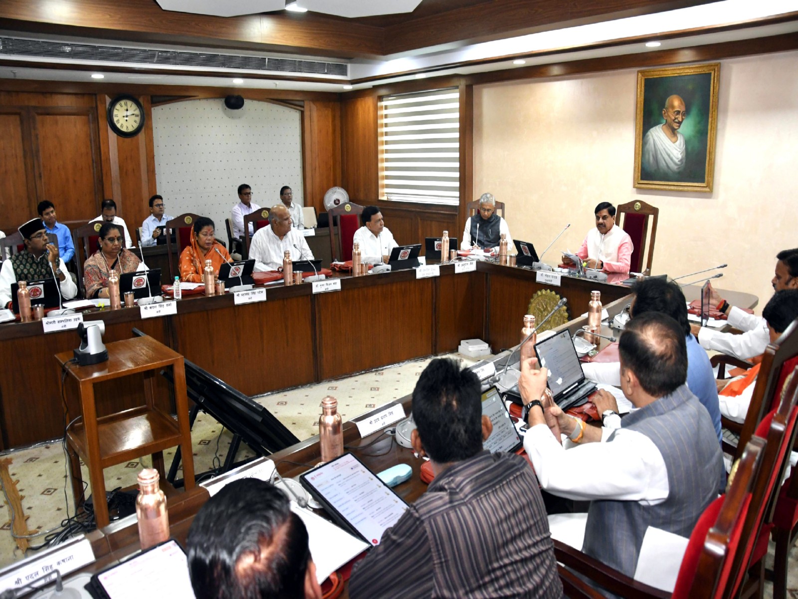 MP CM Mohan Yadav is chairing the cabinet meeting (Photo/DPR)
