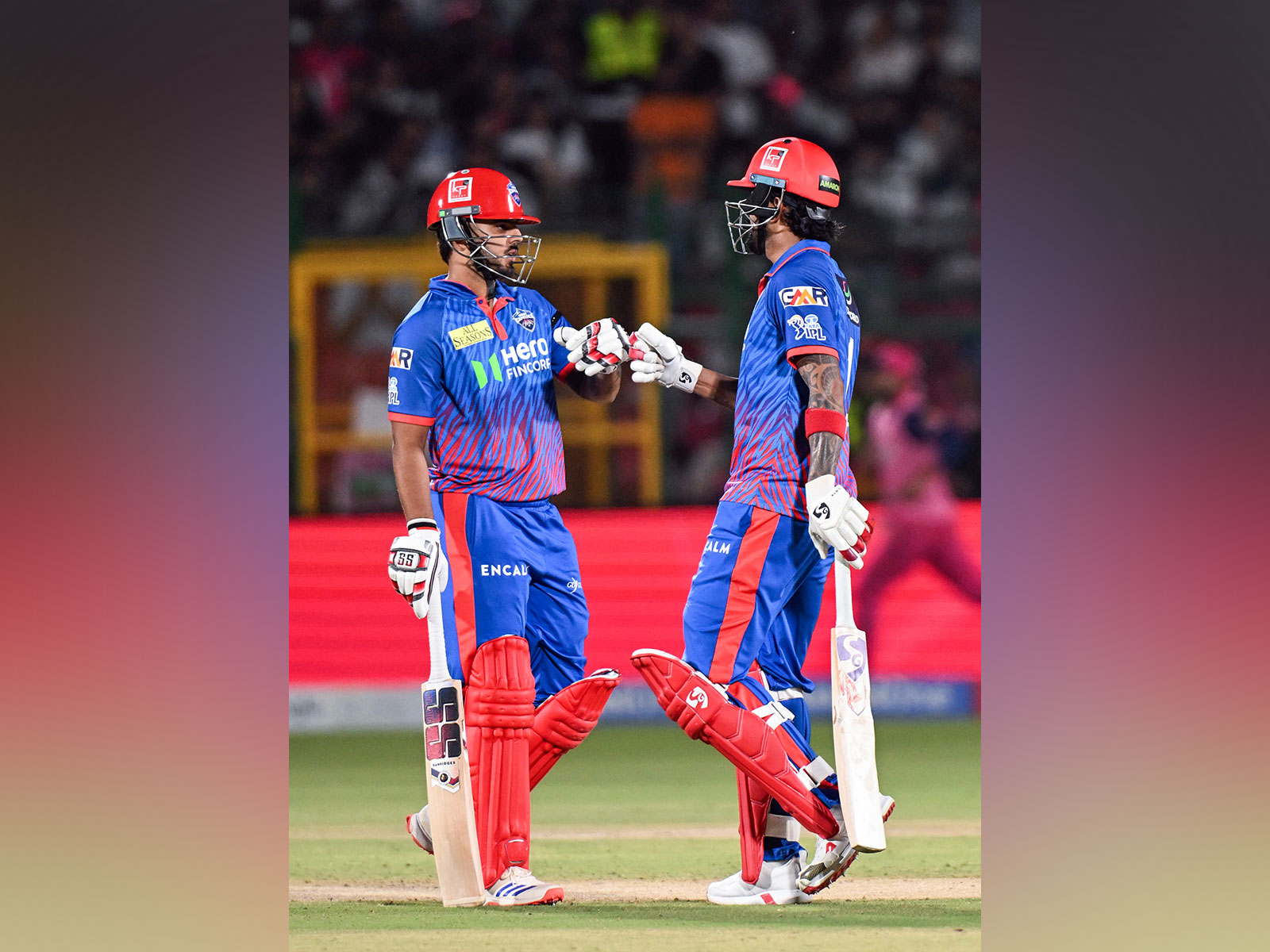 DC's Nitish Rana (left) and KL Rahul (right) (Photo: ANI)