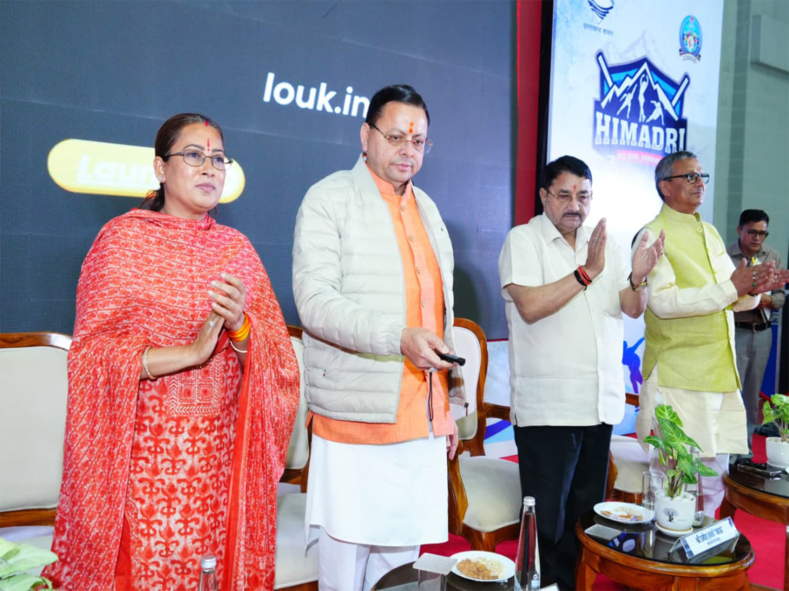 Uttarakhand CM Pushkar Singh Dhami with state's Sports Minister Rekha Arya (Photo/Uttarakhand CMO)