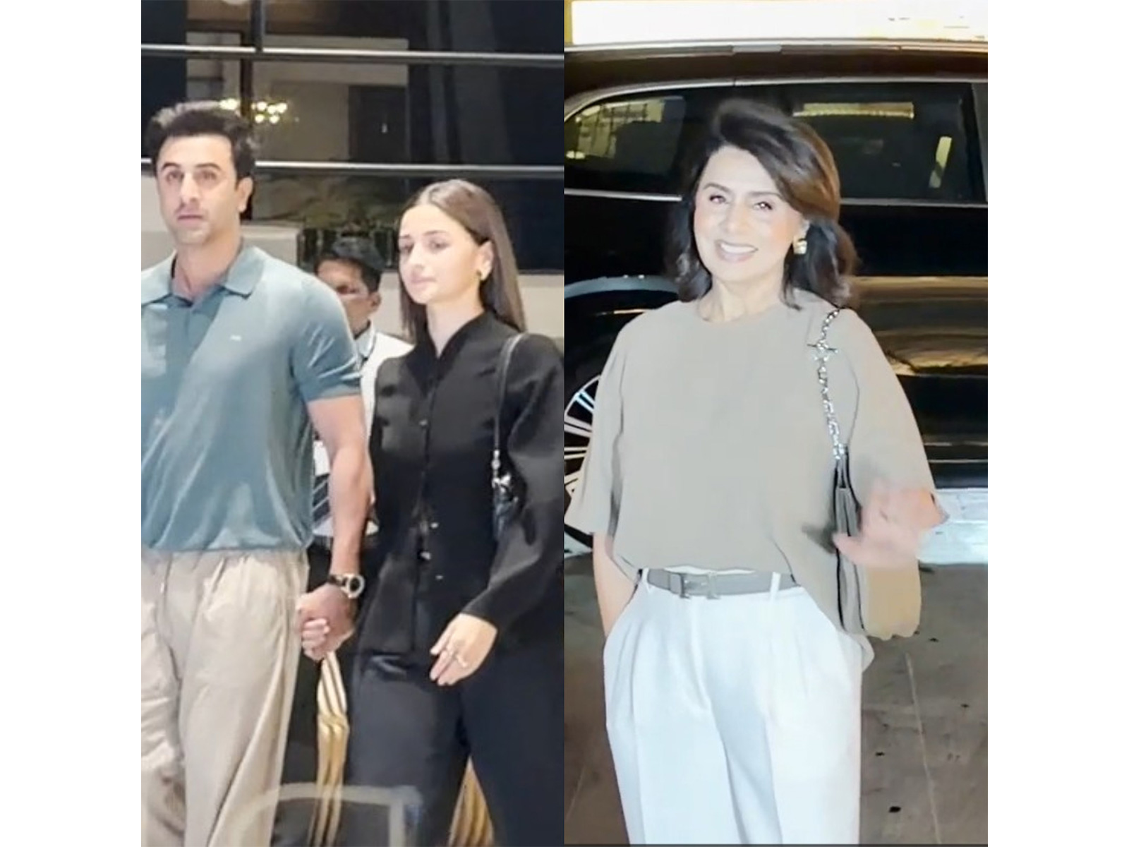 Ranbir Kapoor, Alia Bhatt, Neetu Kapoor (Photo/ANI) 