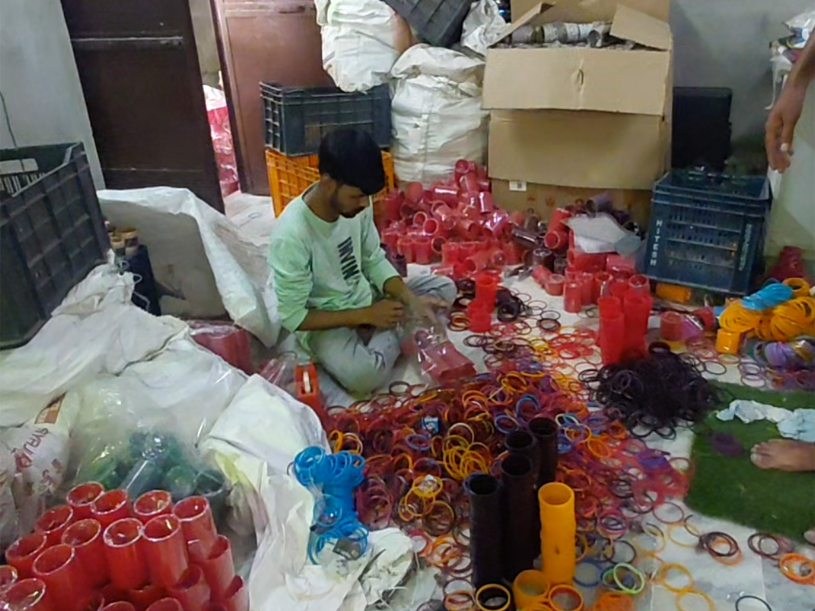 A still from bangle industry in Rajasthan's Pali district (Photo/ANI)