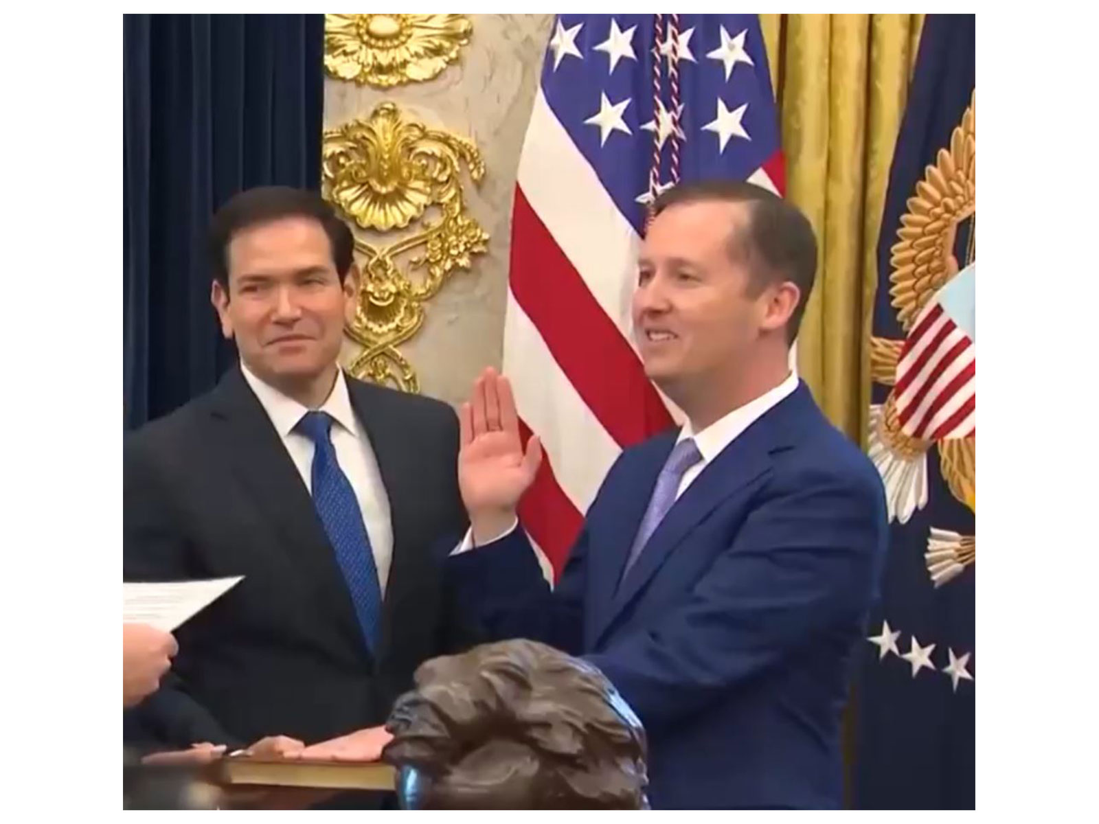 US Secy of State Marco Rubio with US Ambassador to India, Sergio Gor (Photo/X@USAmbIndia)