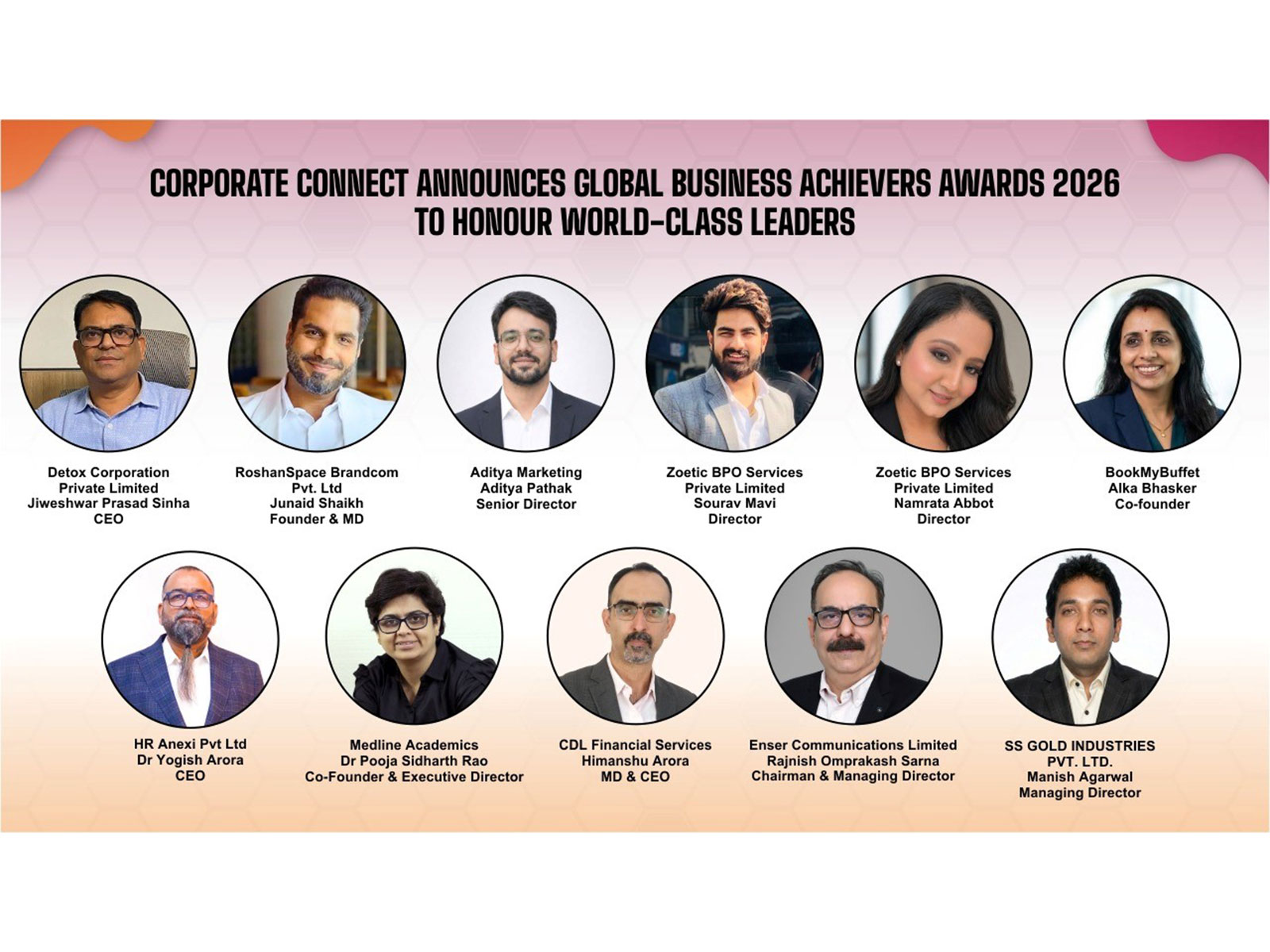 Corporate Connect Announces Global Business Achievers Awards 2026 to Honour World-Class Leaders