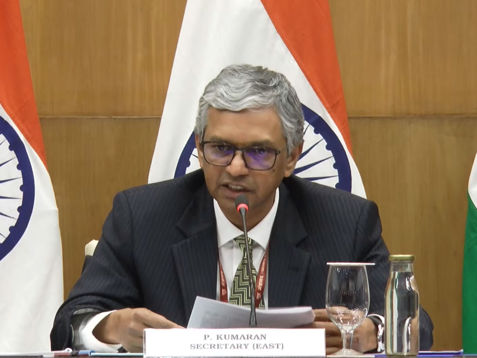 Ministry of External Affairs, Secretary East, P Kumran (Photo: YouTube@Ministry of External Affairs, India)