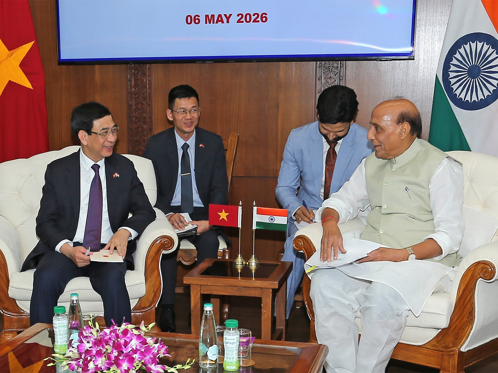 Defence Minister Rajnath Singh holds bilateral talks with Vietnam Deputy PM (Photo/ Ministry of Defence)