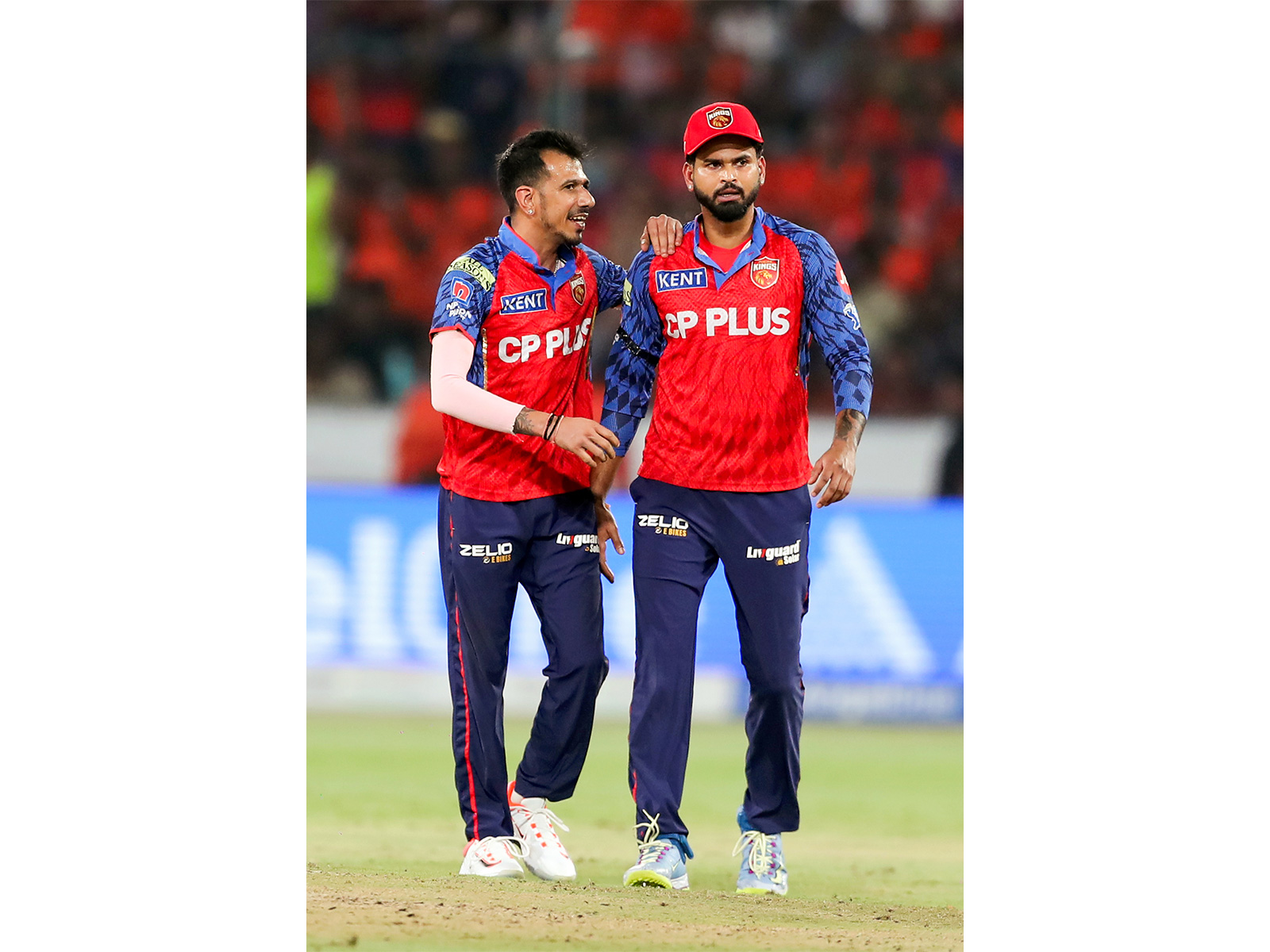 Punjab Kings' skipper Shreyas Iyer (right) and Yuzvendra Chahal (left) (Photo/ANI)