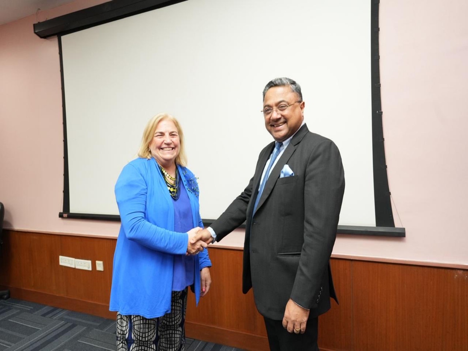 MEA Secretary (West) Sibi George meets EU Special Envoy for the Indo-Pacific, Maria Castillo Fernandez (Photo/X/@MEAIndia)