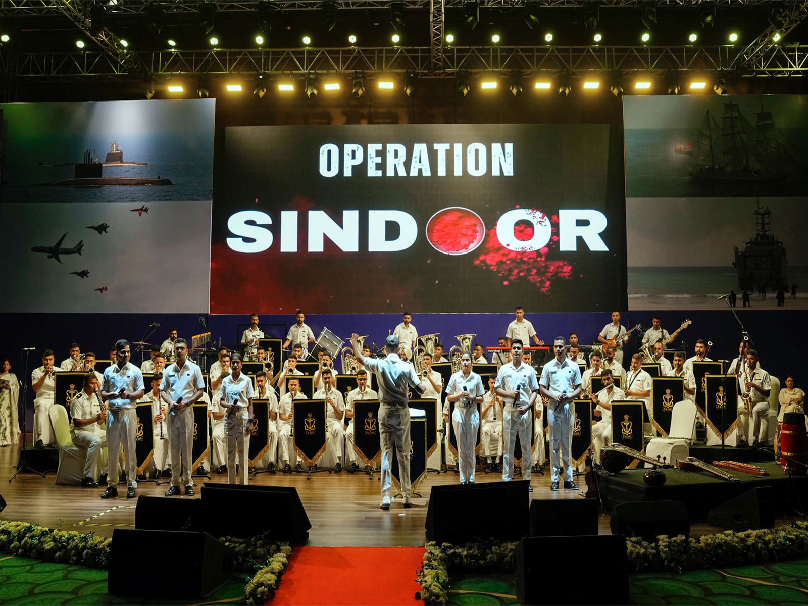Indian Naval Symphonic Orchestra Performs 'Kasam Sindoor Ki' on Operation Sindoor at 'Sargam 2026' in New Delhi (Photo/ANI)