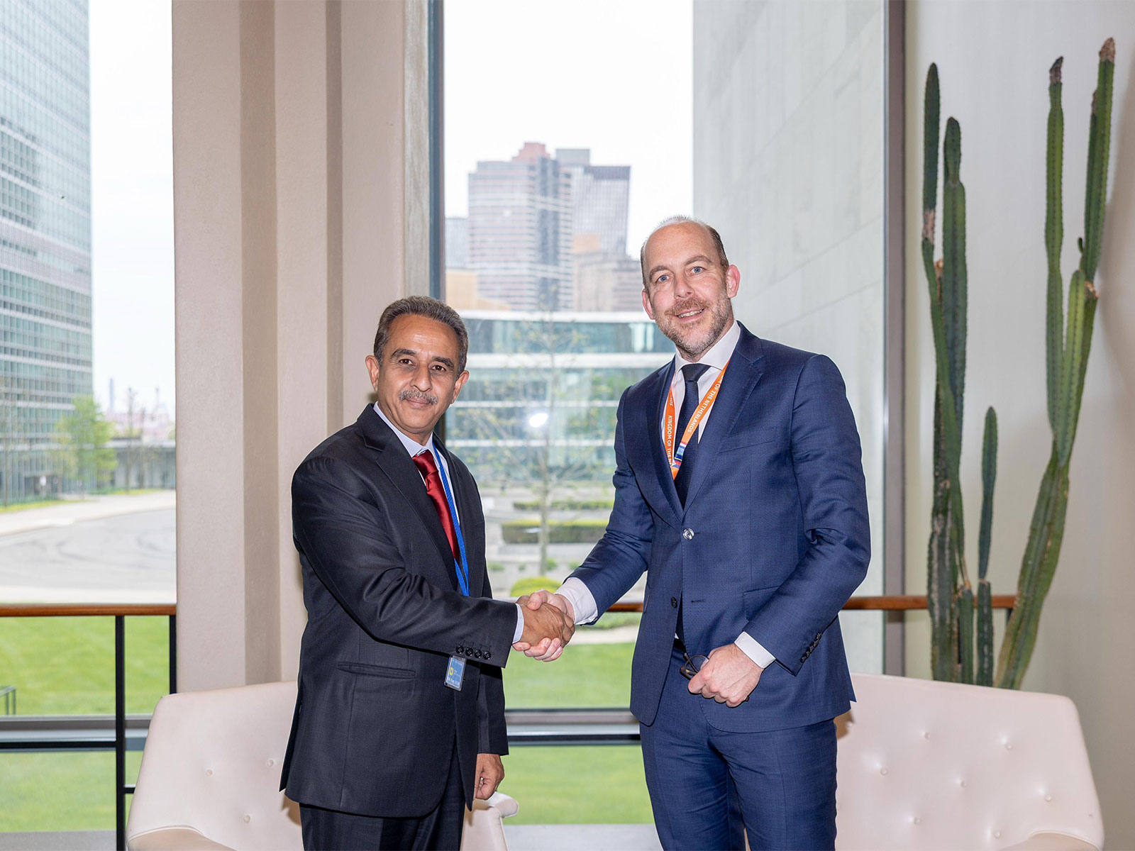 Union Minister of State for External Affairs, Kirti Vardhan Singh with Bart Van Den Brink, Vice Prime Minister and Minister of Asylum and Migration of the Netherlands (Photo: X@KVSinghMPGonda)