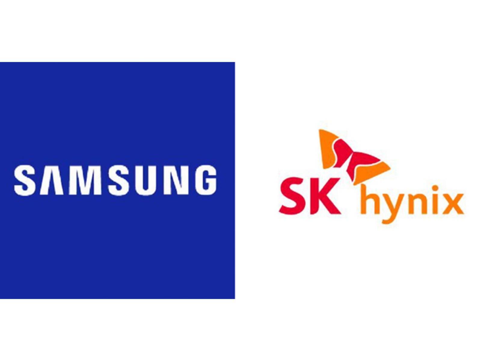 Samsung Logo; SK hynix logo (Photo/@SamsungNewsIN/@SKhynix)