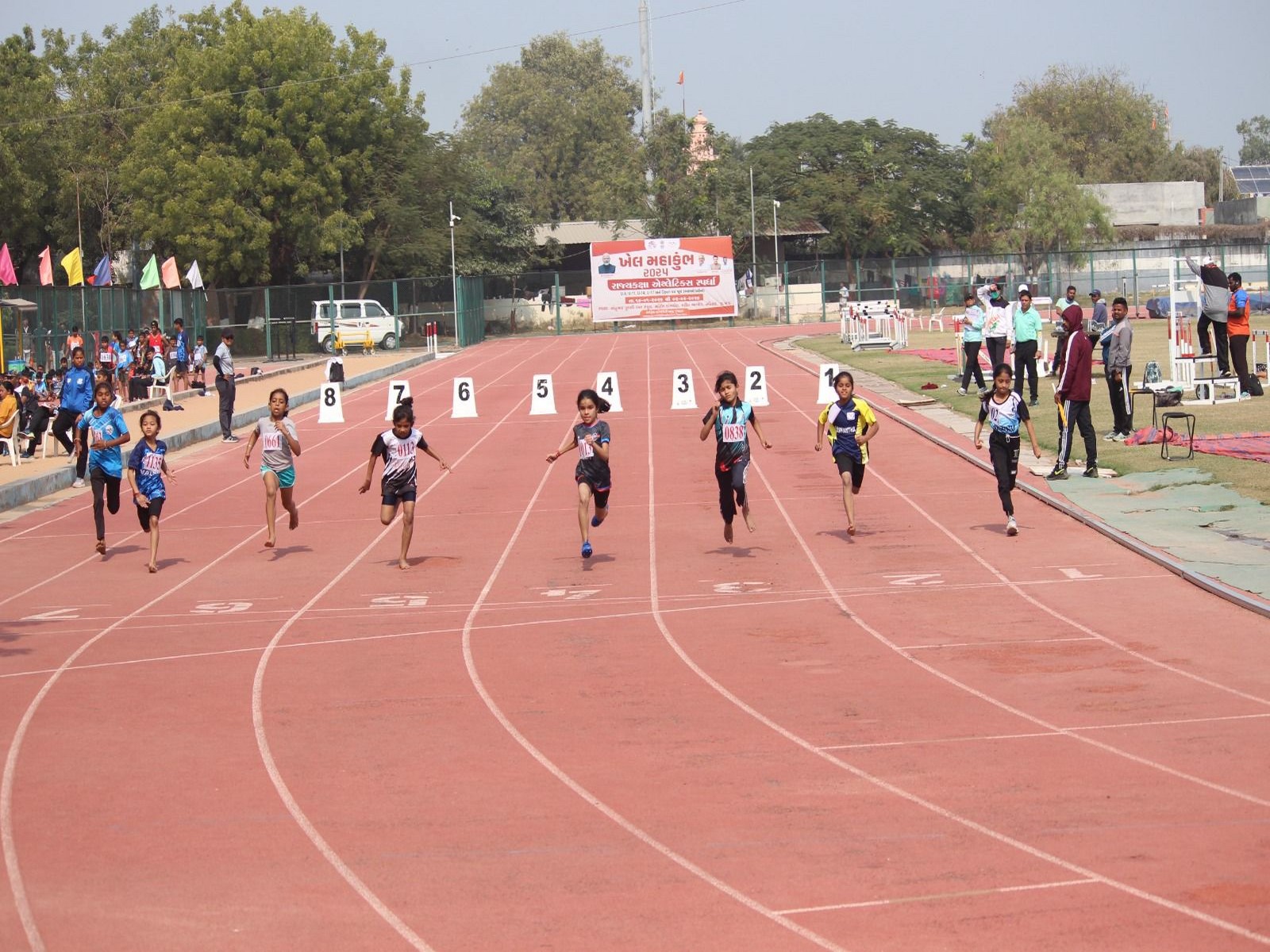 Athletes competing in the Khel Mahakumbh at Nadiad. (Photo/Gujarat CMO)