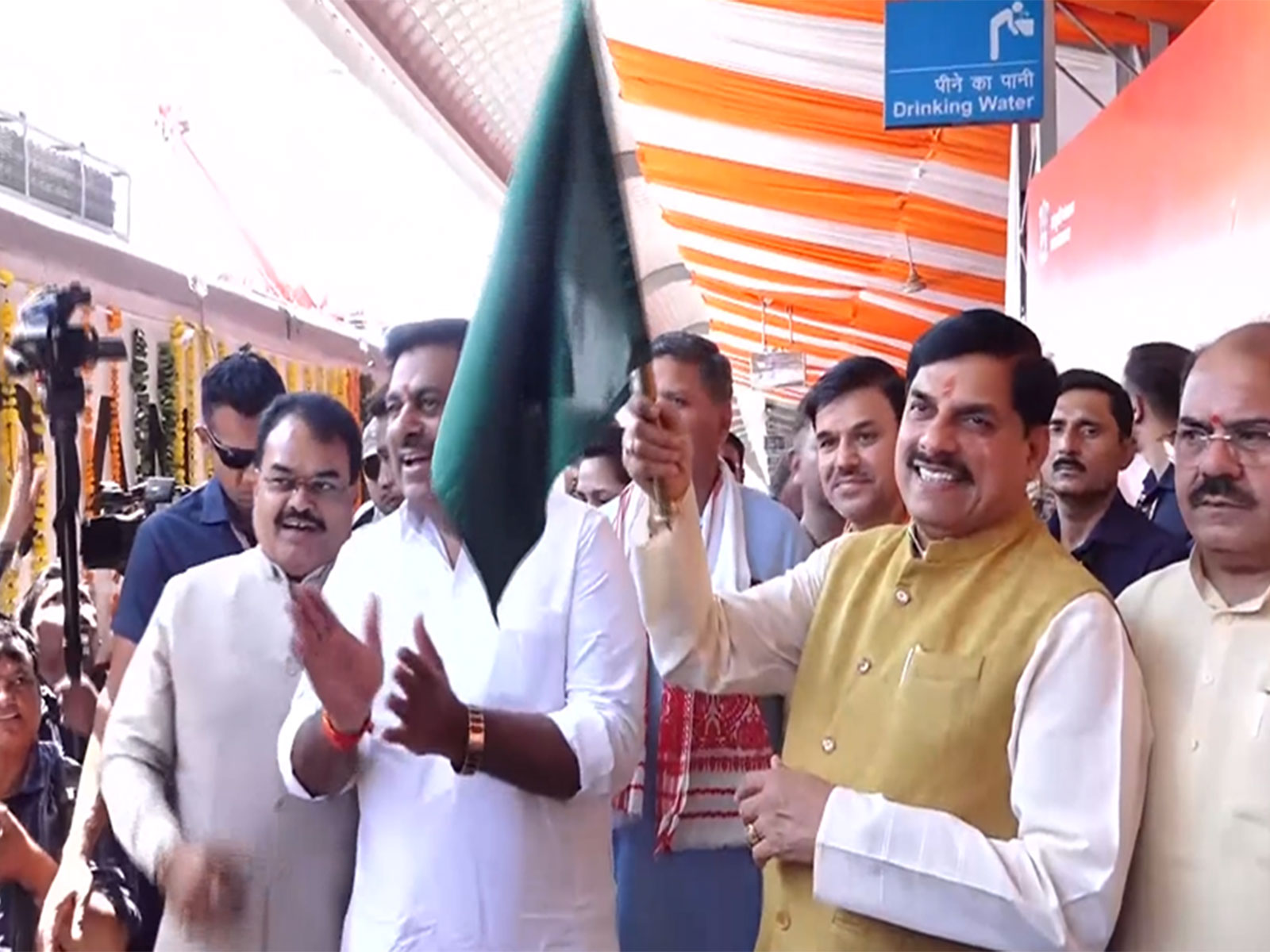 MP CM Mohan Yadav is flagging off the 'Somnath Swabhiman Yatra' from Bhopal (Photo/ANI)