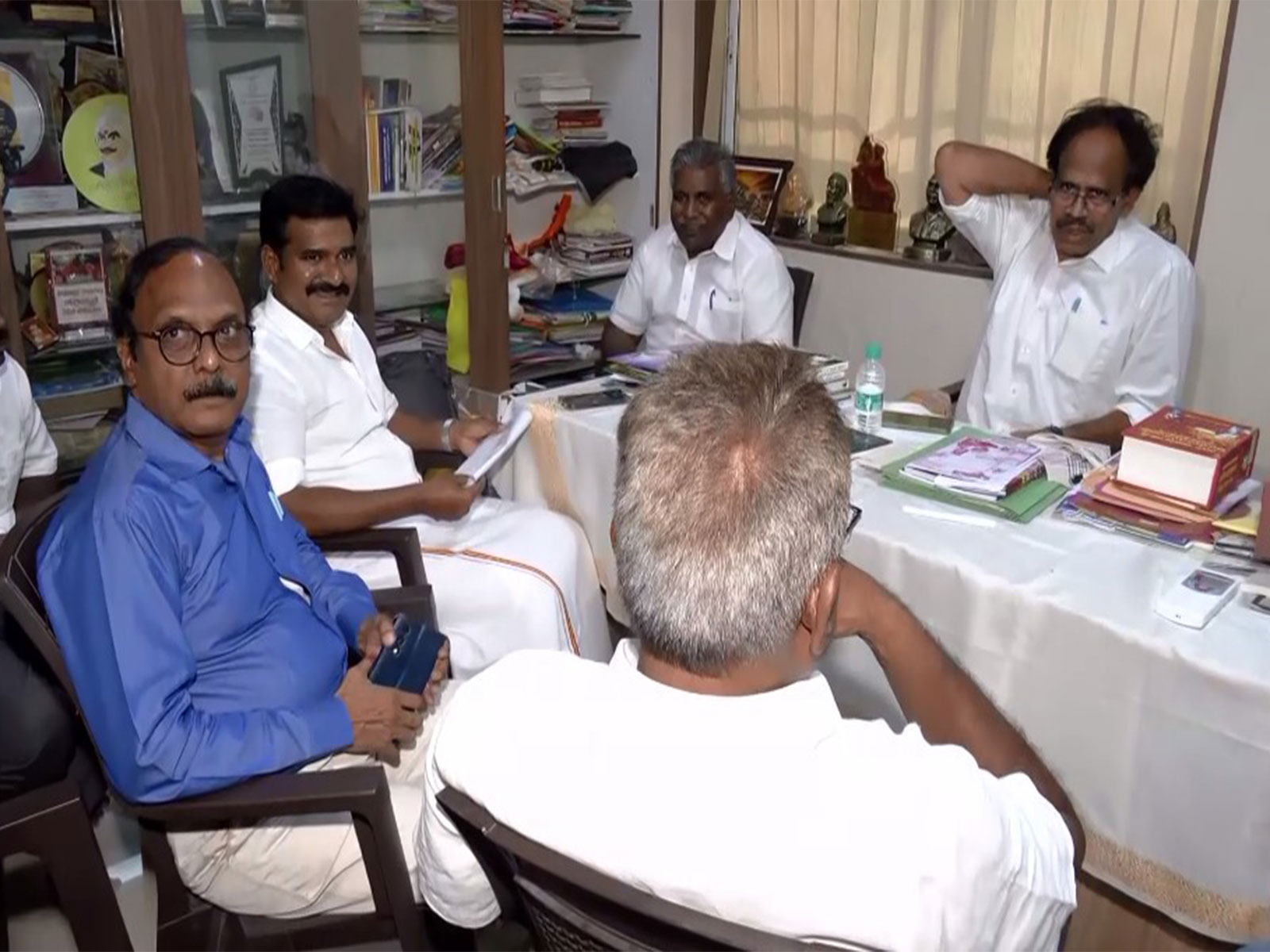TVK leaders meet CPI leaders in efforts to gain support for governemtn formation in Tamil Nadu (Photo/ANI)