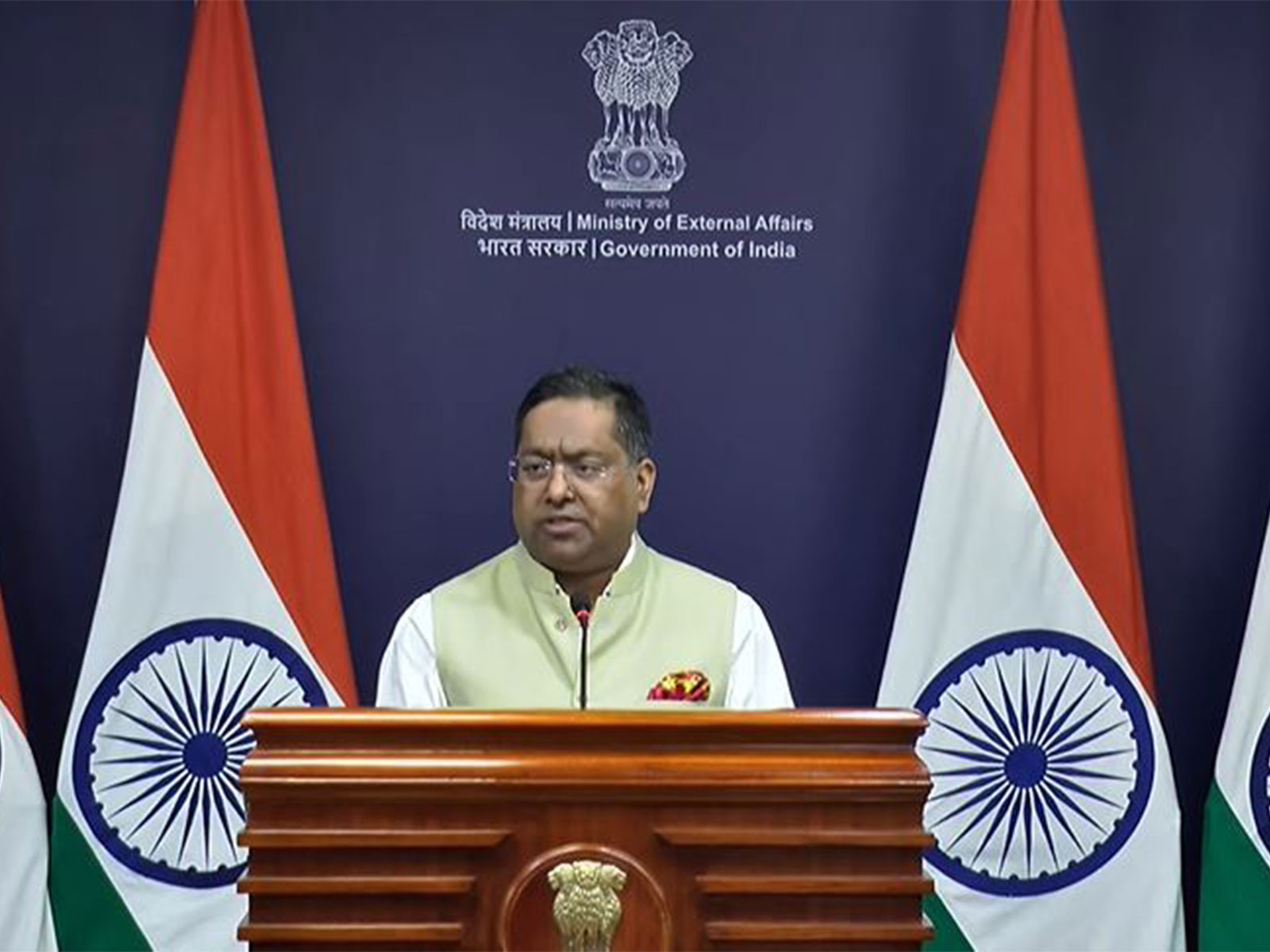 MEA Spokesperson Randhir Jaiswal (Photo/ Youtube @MEAIndia)
