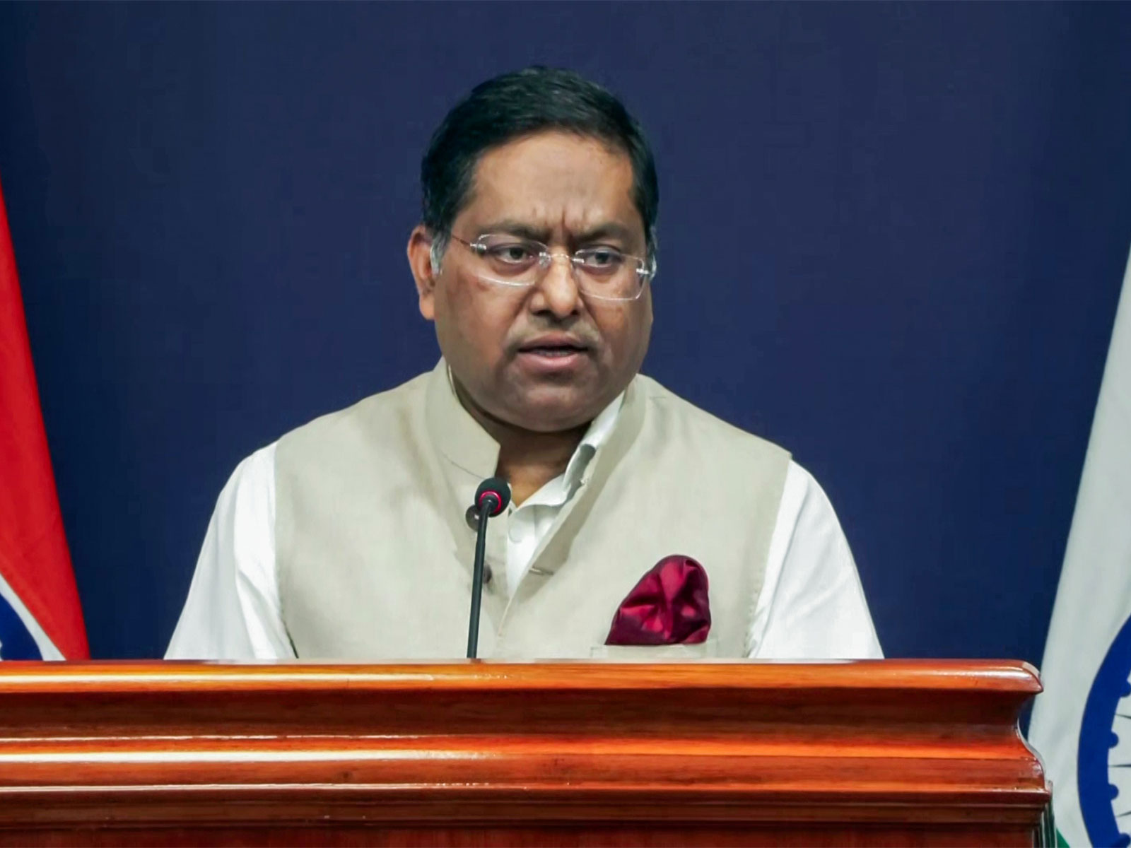 Official Spokesperson for the Ministry of External Affairs, Randhir Jaiswal (Photo/ANI)