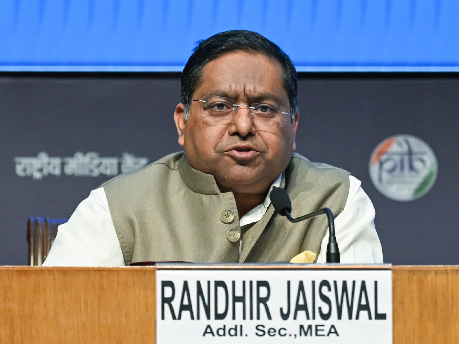 Official Spokesperson for the Ministry of External Affairs, Randhir Jaiswal (Photo/ANI)