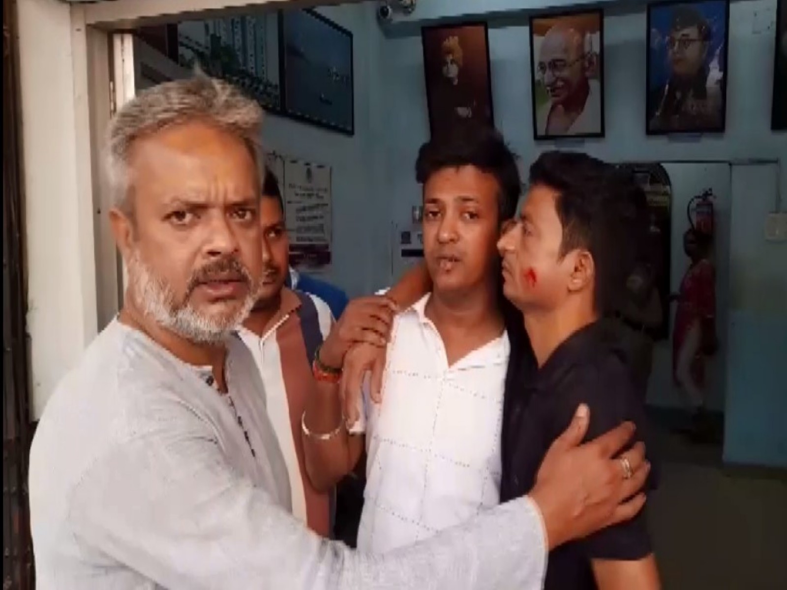 BJP workers alleged injured during the clash between TMC and BJP (Photo/ANI)