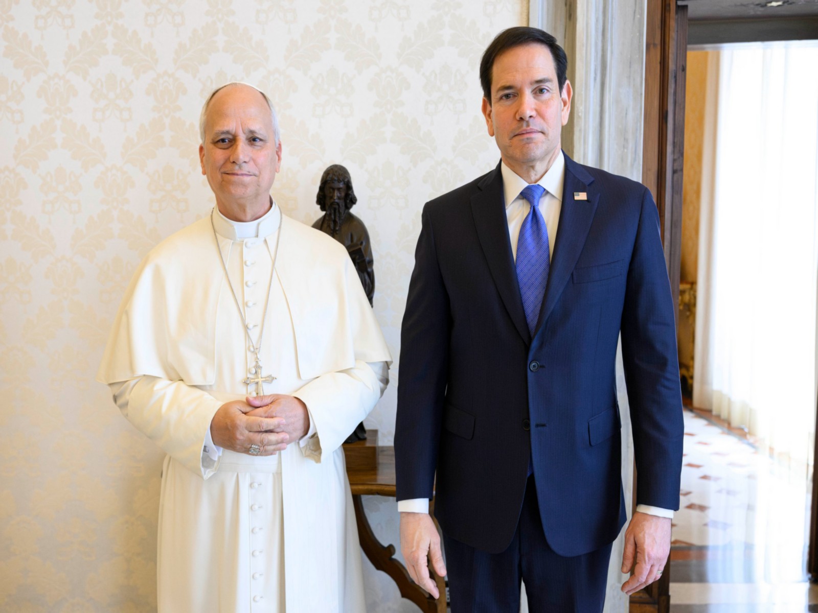 Secretary of State Marco Rubio meets Pope Leo XIV (Photo/ X@SecRubio)