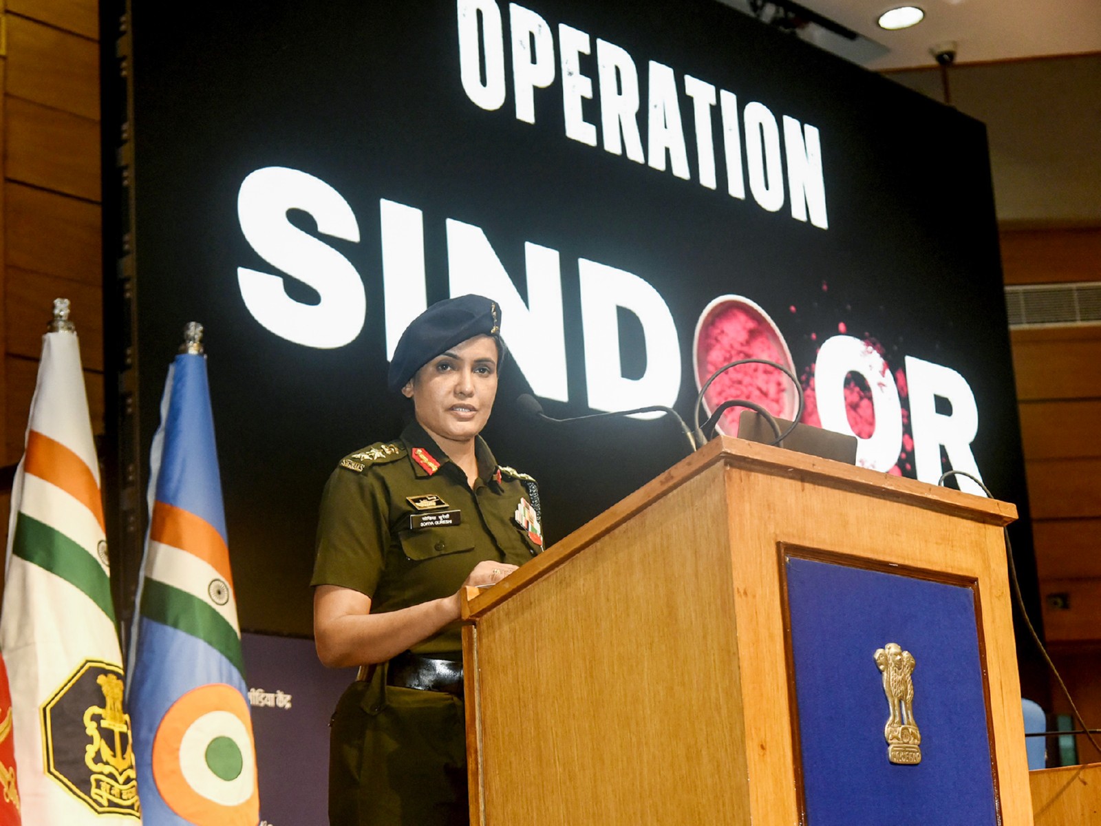 Colonel Sofiya Qureshi addresses the media regarding 'Operation Sindoor' (File Photo/ANI)