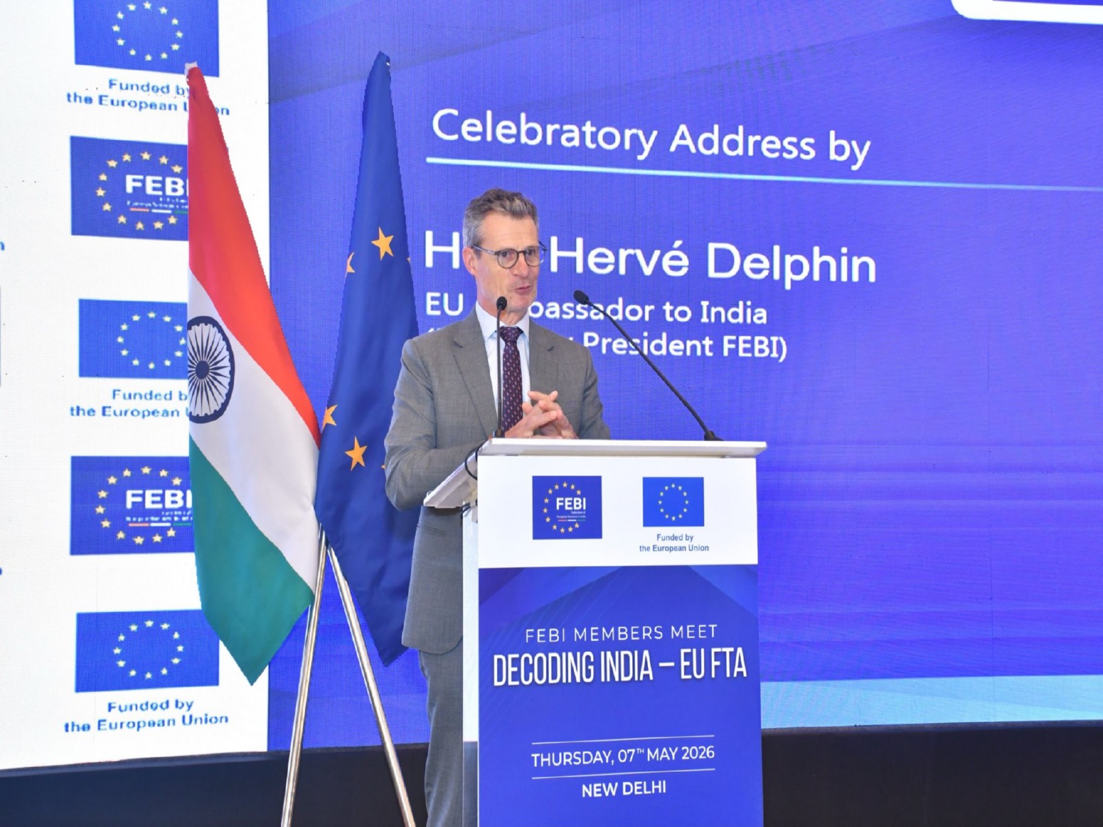 EU Ambassador to India Herve Delphin (Photo: X/@EUAmbIndia)
