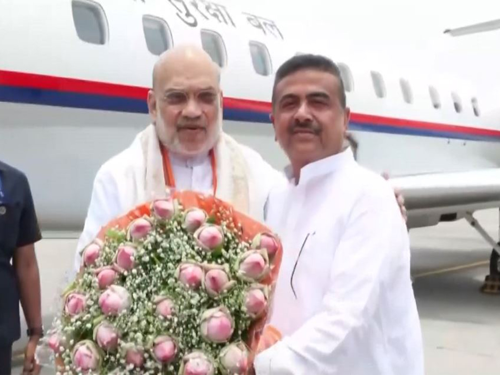 Union Home Minister Amit Shah with BJp leader Suvendu Adhikari (Photo/ANI)