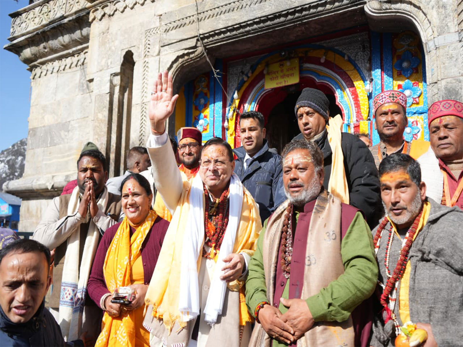 Uttarakhand CM Pushkar Singh Dhami in Rudraprayag (Photo/ANI)