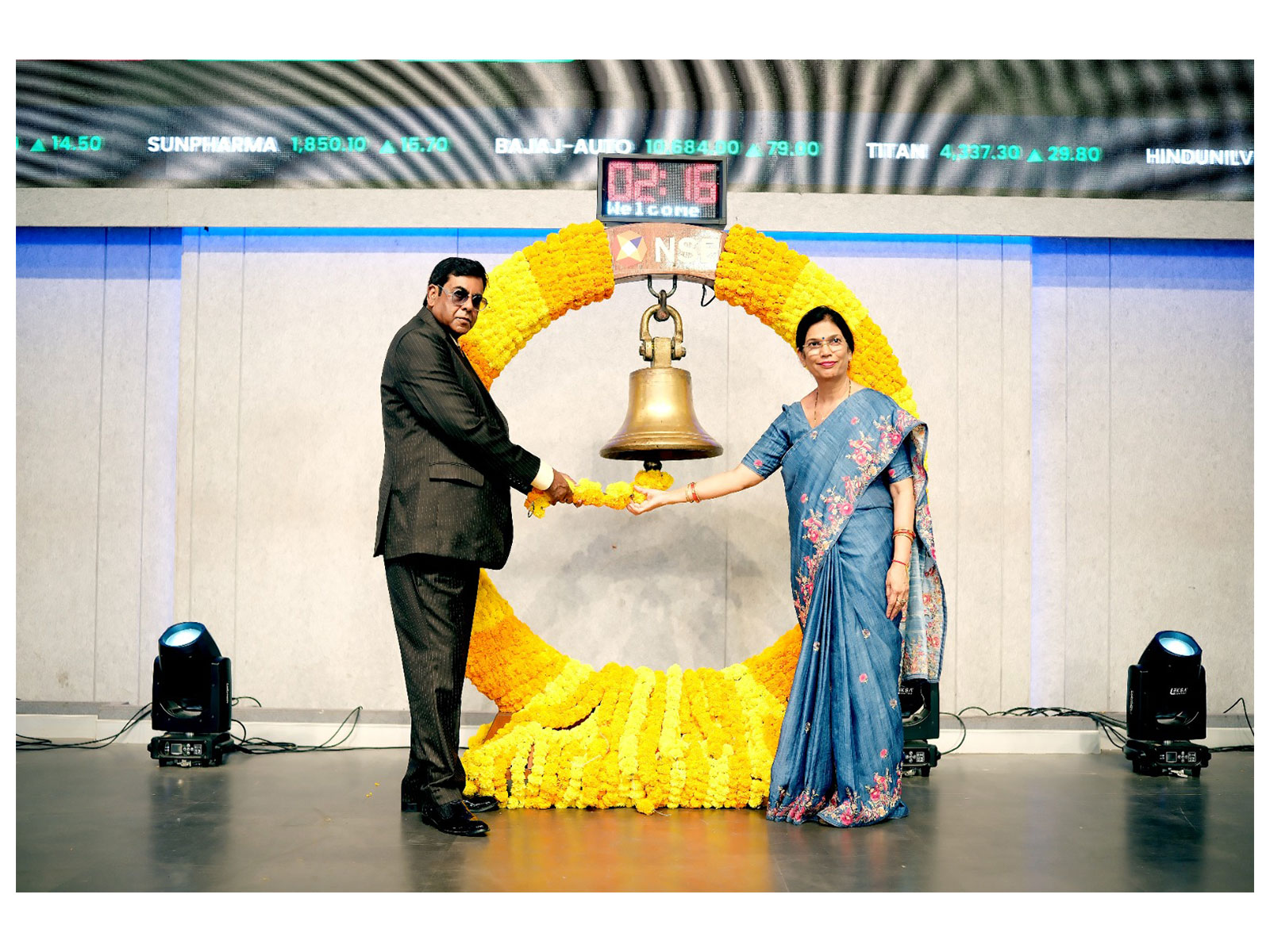 Honouring success and growth during the prestigious NSE bell-ringing ceremony.