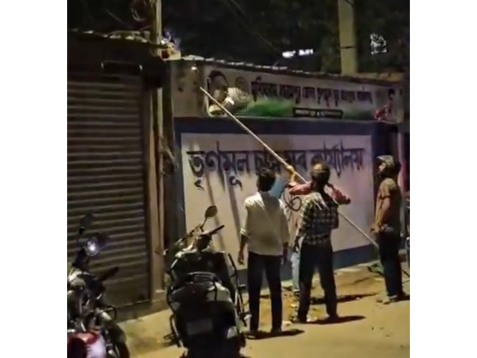 Youth Congress office in Baharampur was attacked (Photo/@AITCofficial)