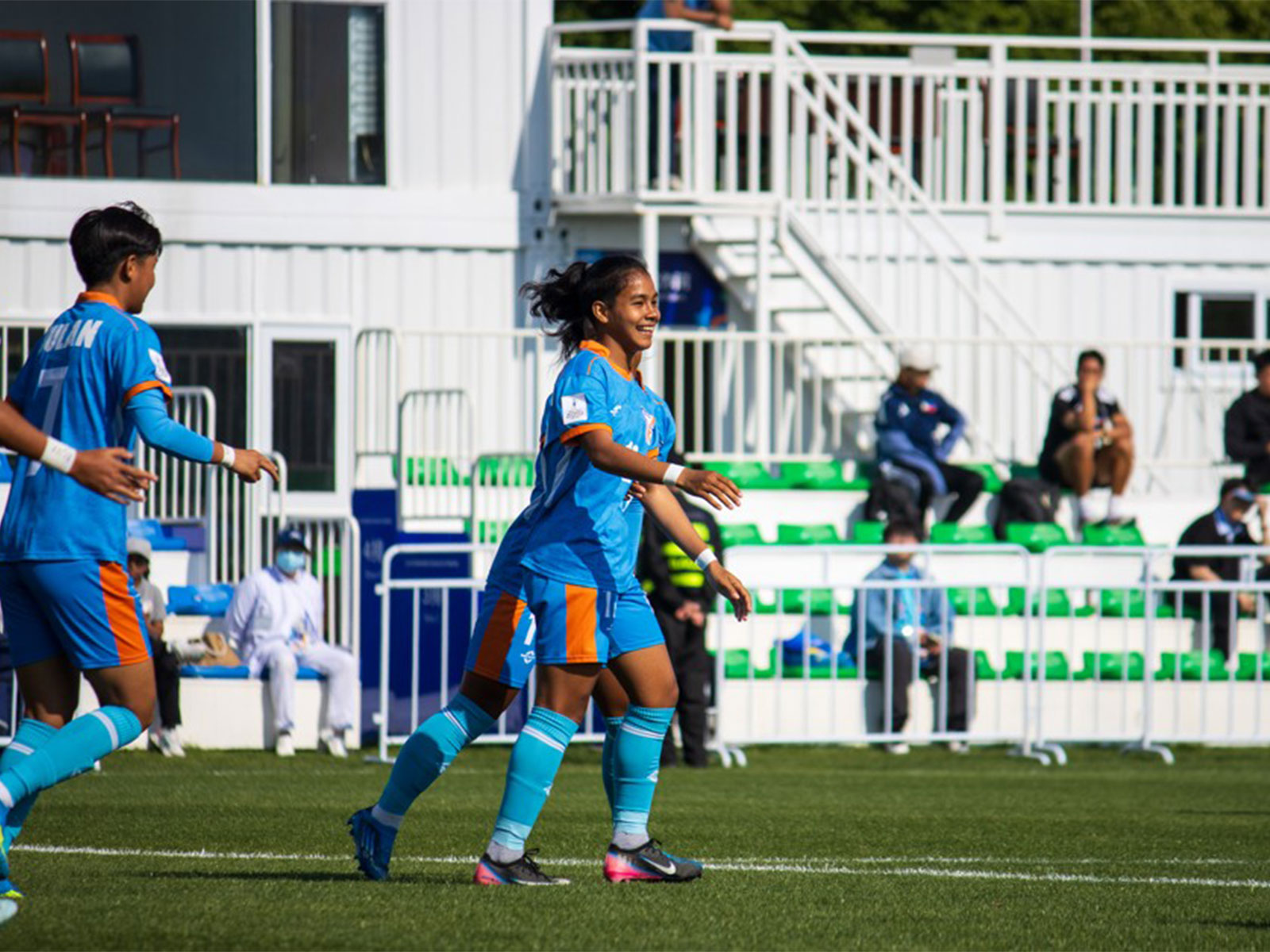 Team India celebrating. (Photo: AIFF)