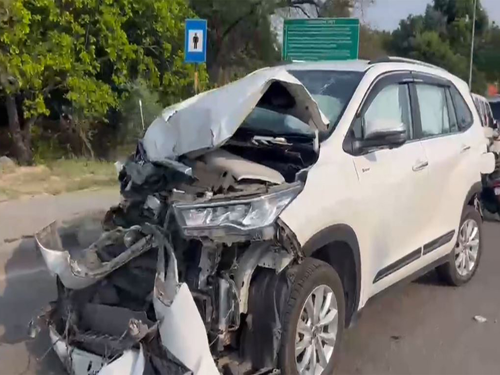 Visual from the spot of accident near Panipat (Photo/ANI)