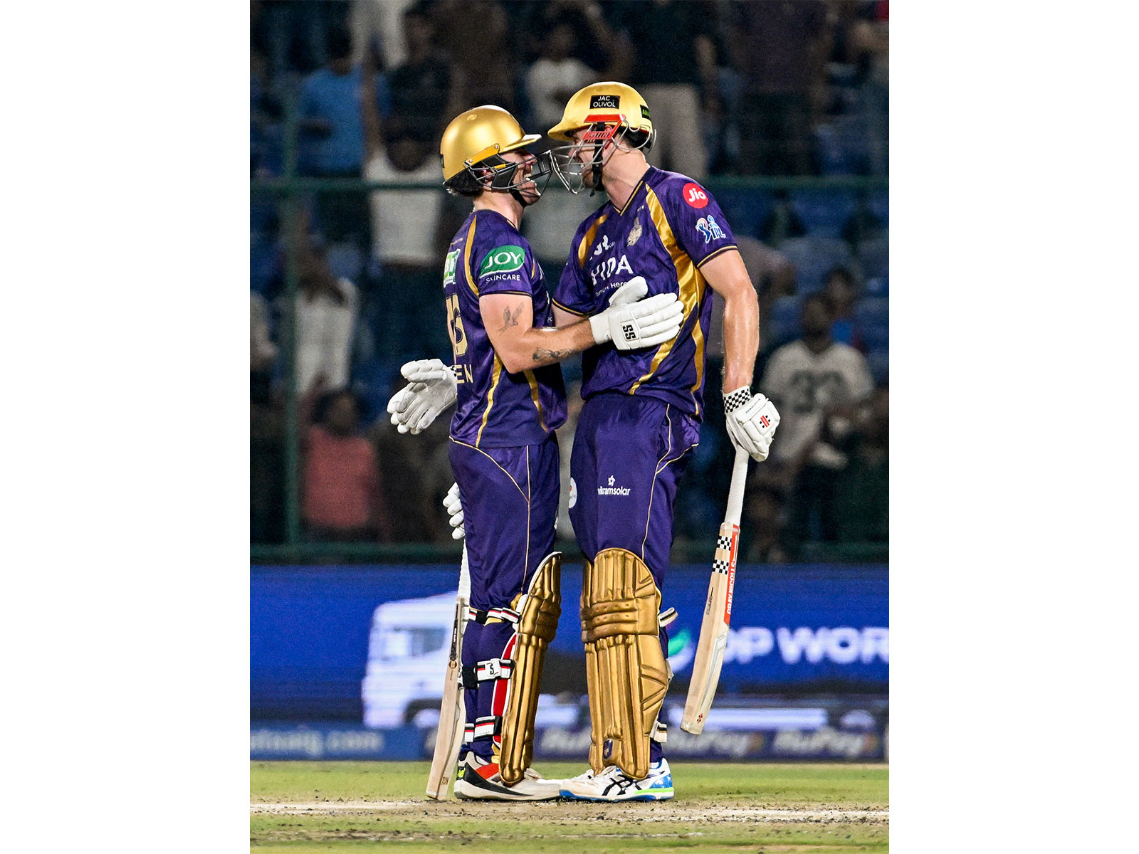 KKR's Finn Allen (L) with Cameron Green. (Photo/ANI)