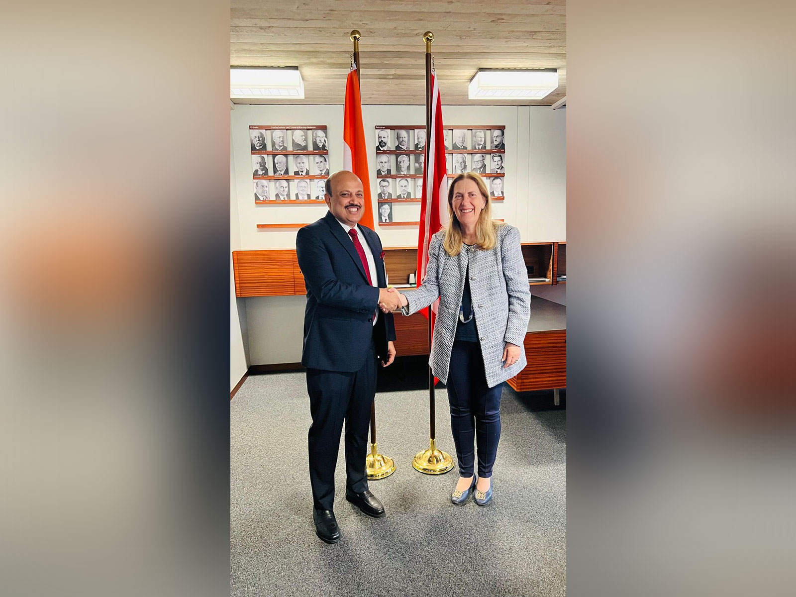 Commerce Secretary Rajesh Agrawal with his Swiss counterpart, Helene Budliger Artieda, State Secretary at the Swiss State Secretariat for Economic Affairs (SECO) (Photo/X@RajeshAgrawal94)