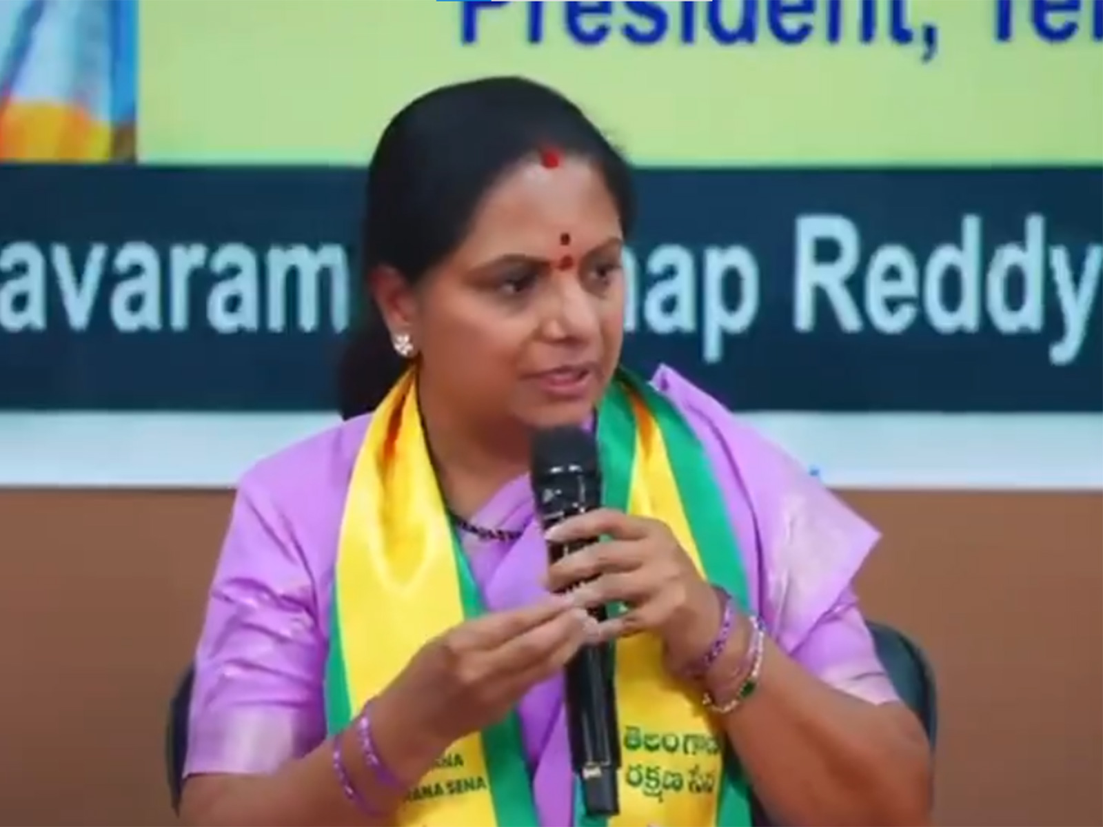 Telangana Rakshana Sena Chief K Kavitha (Photo/TRSPro)
