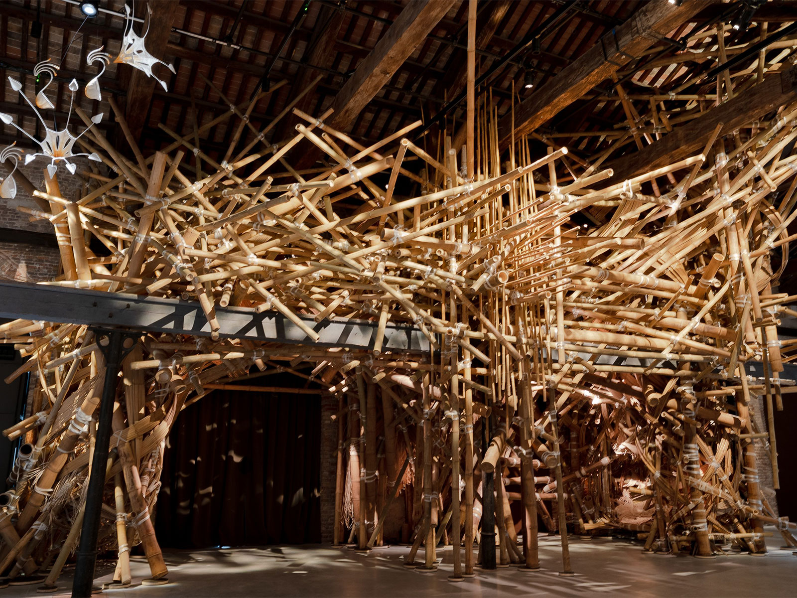 Chaal by Asim Waqif, bamboo installation, India Pavilion, Venice Biennale 2026(Photo/Pavilion of India )