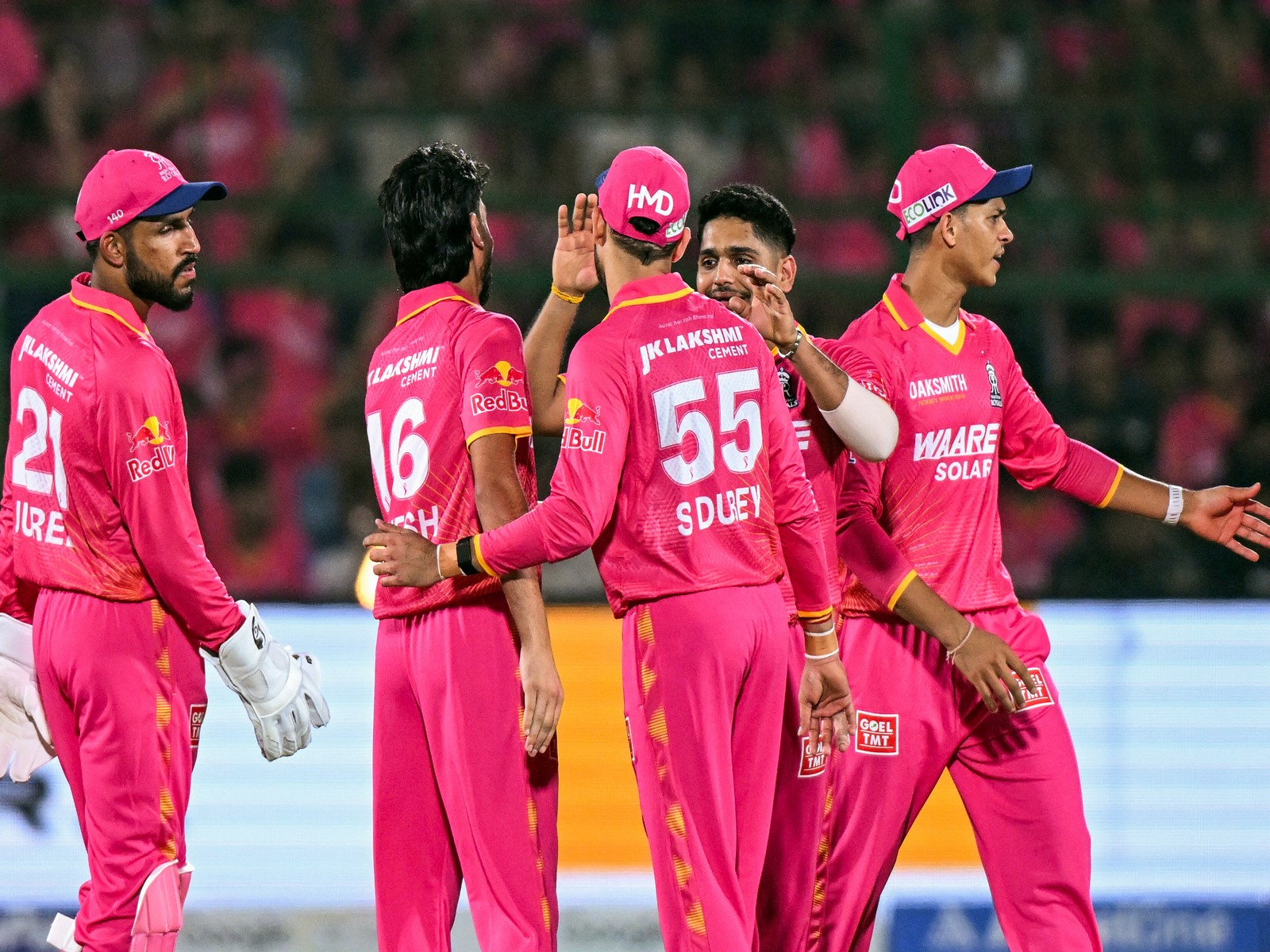 Rajasthan Royals team. (Photo: ANI)