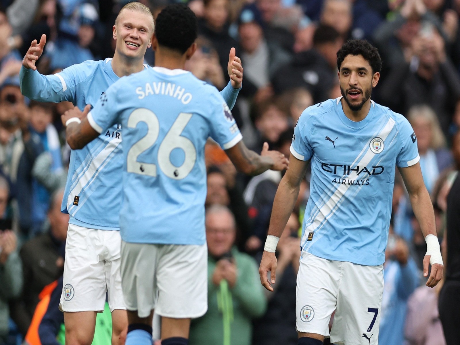 Manchester City celebrating. (Photo: Reuters)
