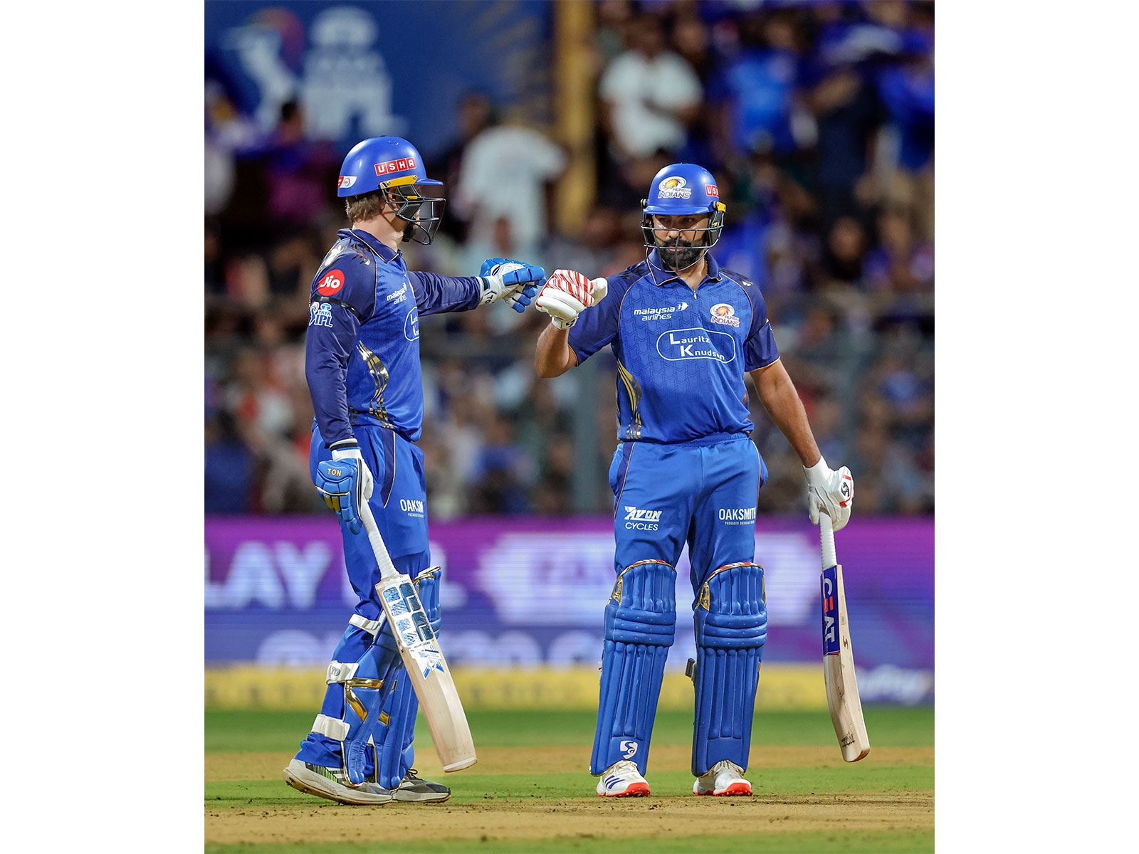 Rohit Sharma and Ryan Rickelton. (Photo: ANI)