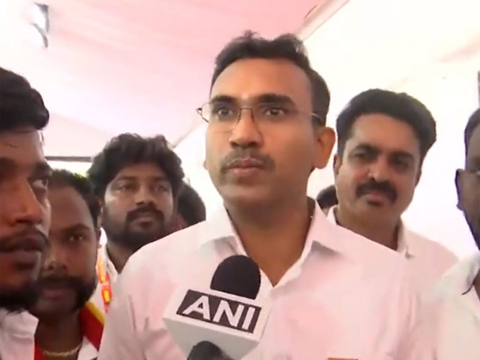 Tamilaga Vettri Kazhagam leader KG Arunraj (Photo/ANI)