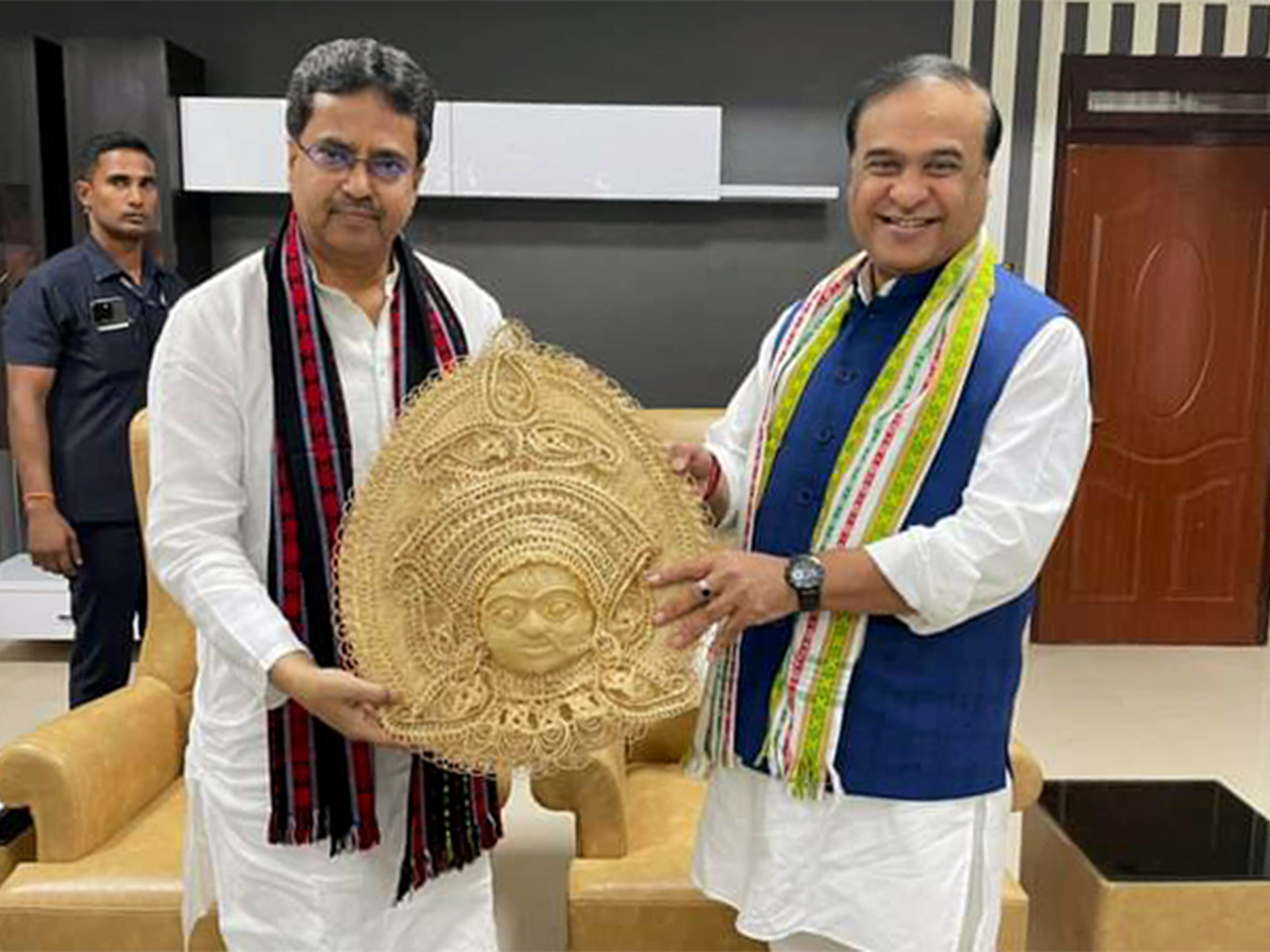 Tripura Chief Minister Manik Saha and Himanta Biswa Sarma (File Photo/ANI)